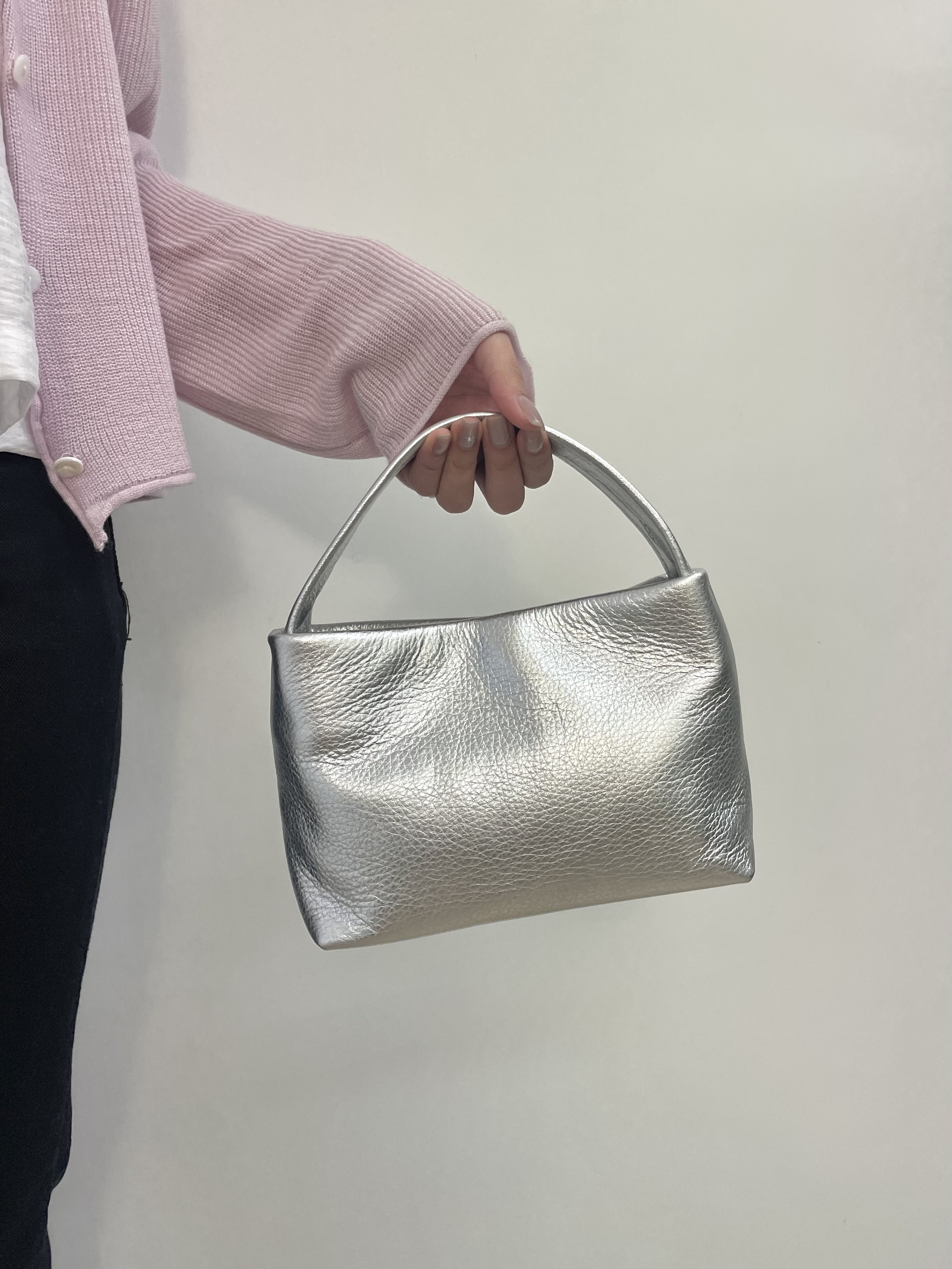 Mini cute leather tote chain bag