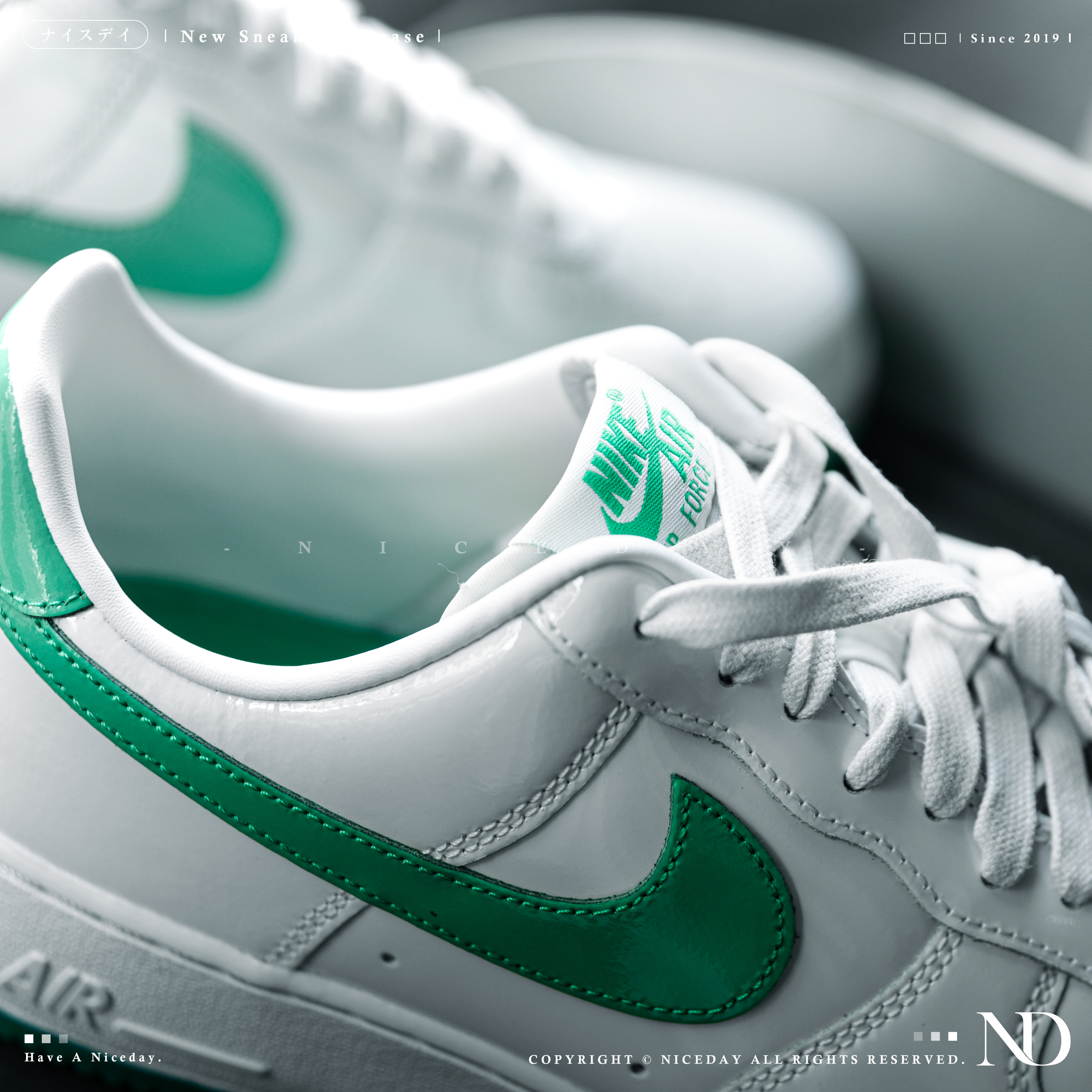 NICEDAY 現貨 Nike Air Force 1 Low 白綠 男款 HF4864-094