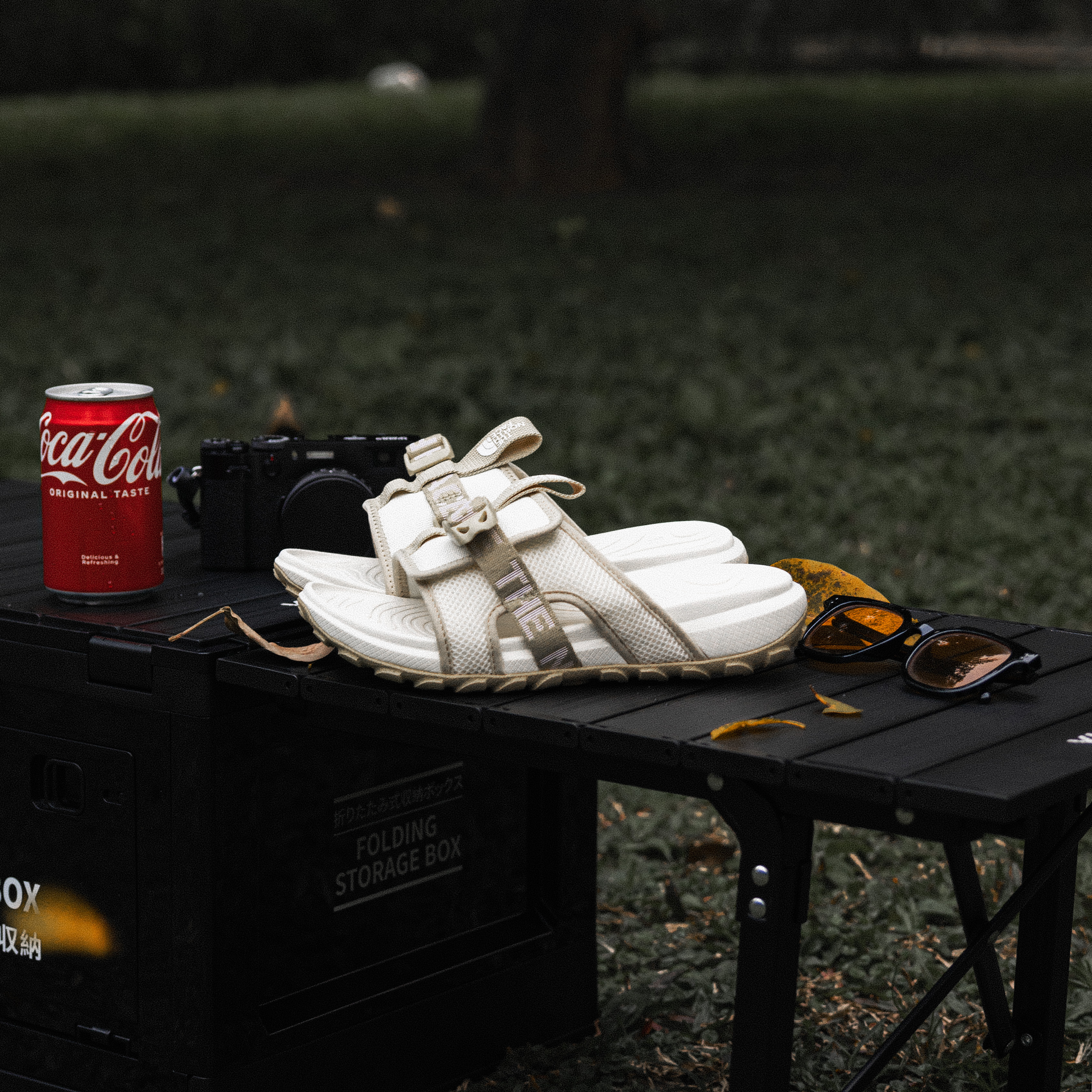 THE NORTH FACE W EXPLORE CAMP SLIDE TNF 女款 膠底 涼拖鞋-NF0A8ADS (C5b)黑色(KX7)/(D8)奶茶色(TOB)