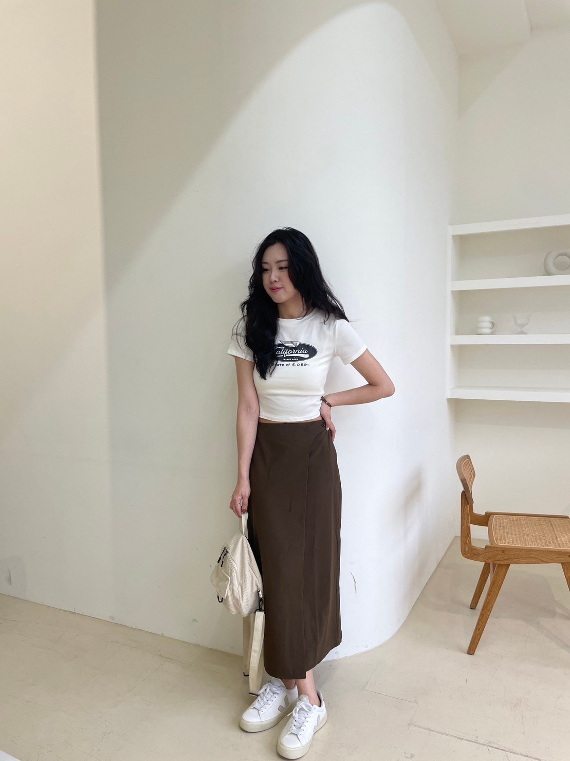 設計感側開叉半身裙