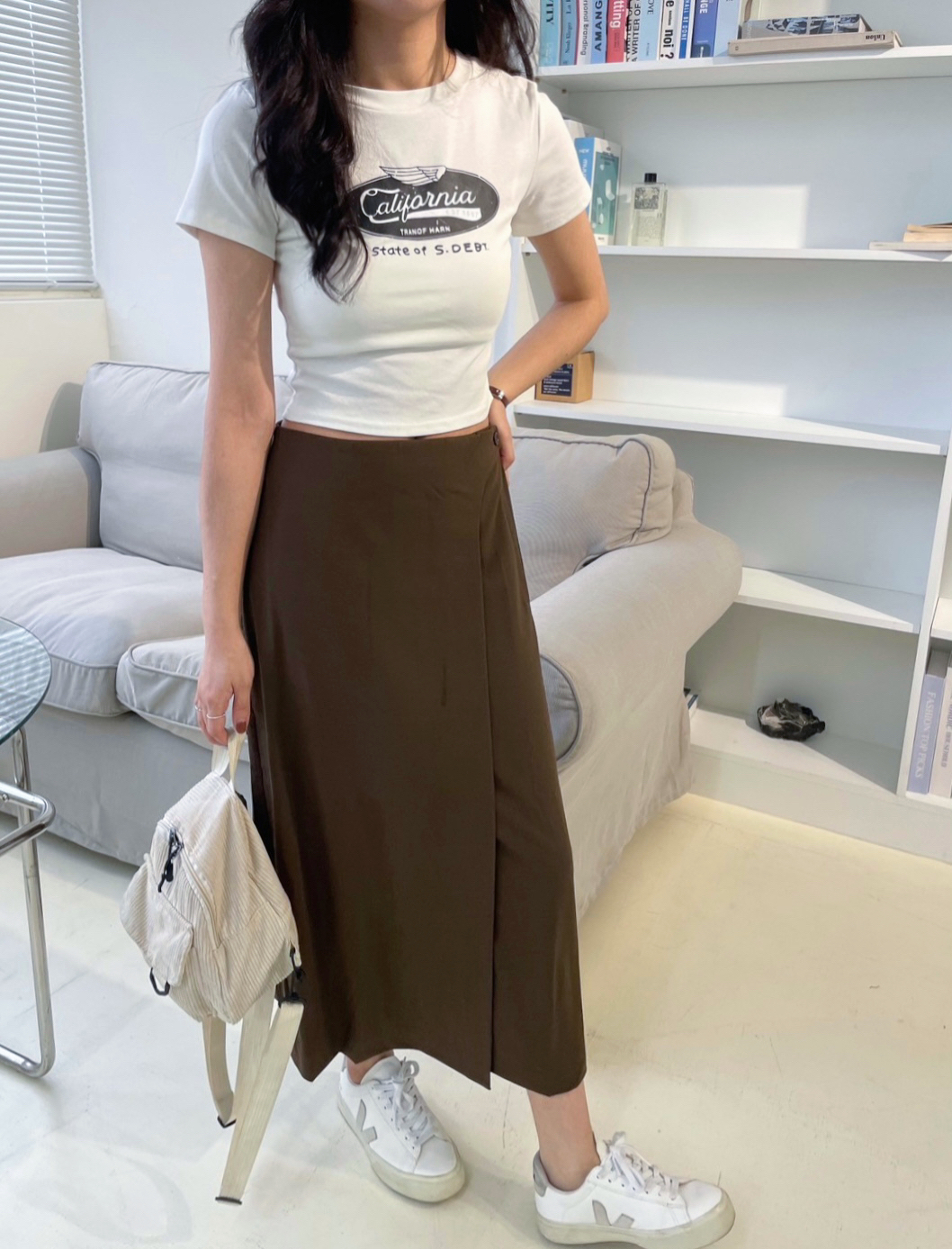 設計感側開叉半身裙