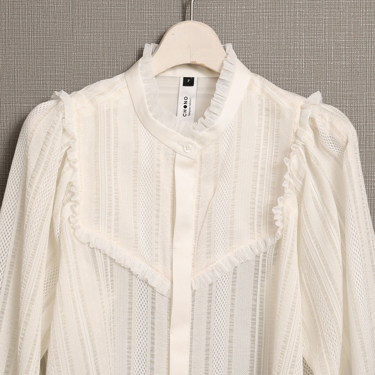 CHONO透薄緹花襯衫