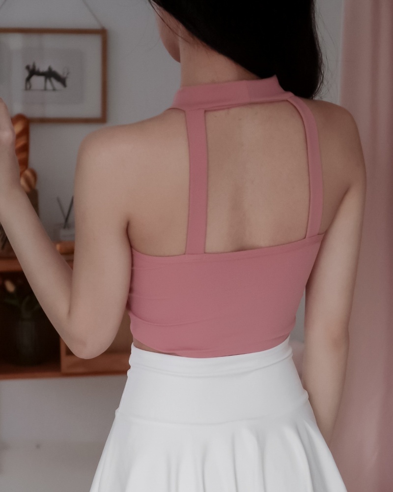 Lily bratop 高領美背運動背心 / 草莓