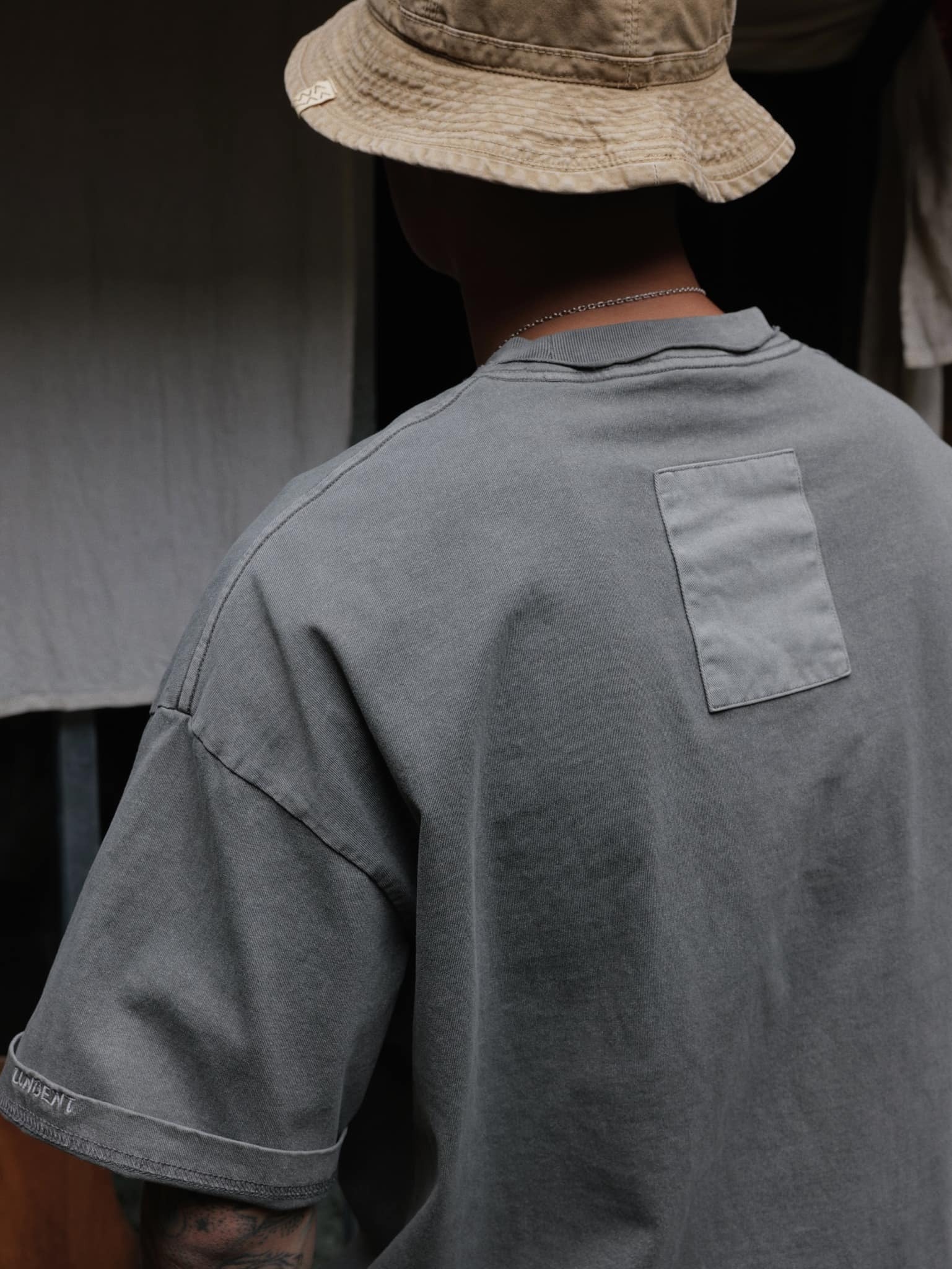 Unbent 24s/s double layered collar washed Tee