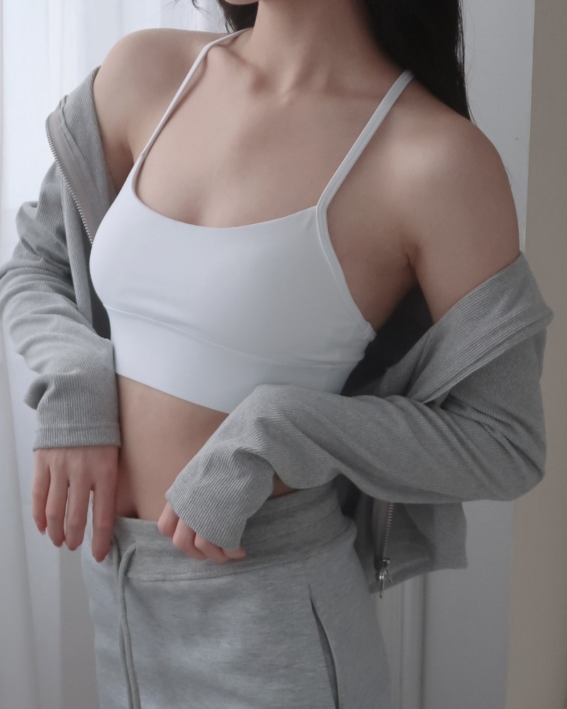feeling cozy jacket雙拉鍊短版棉外套 / 灰
