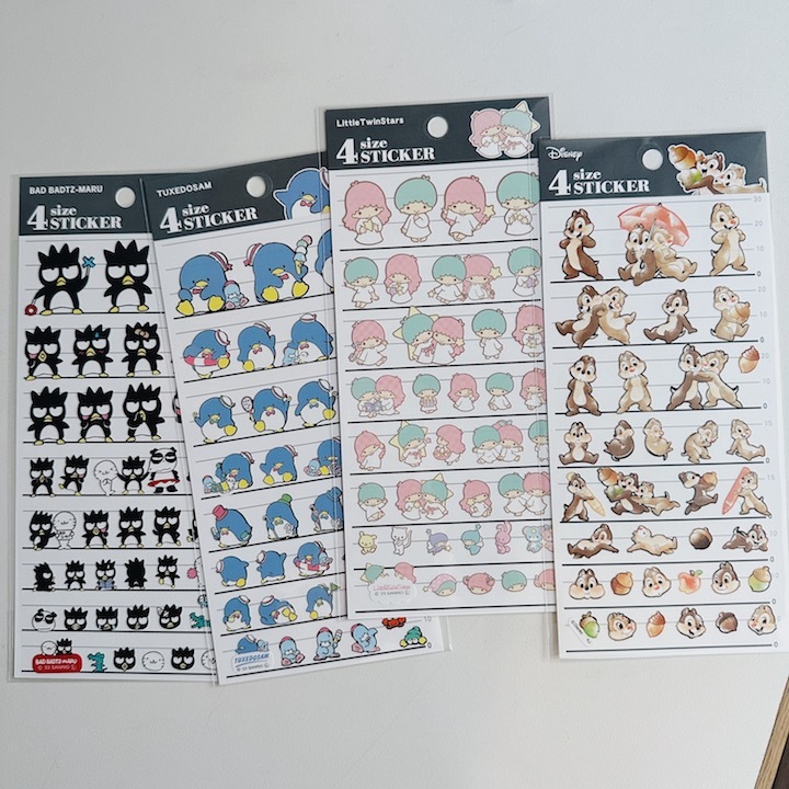 三麗鷗 迪士尼 4種大小 手帳貼紙
