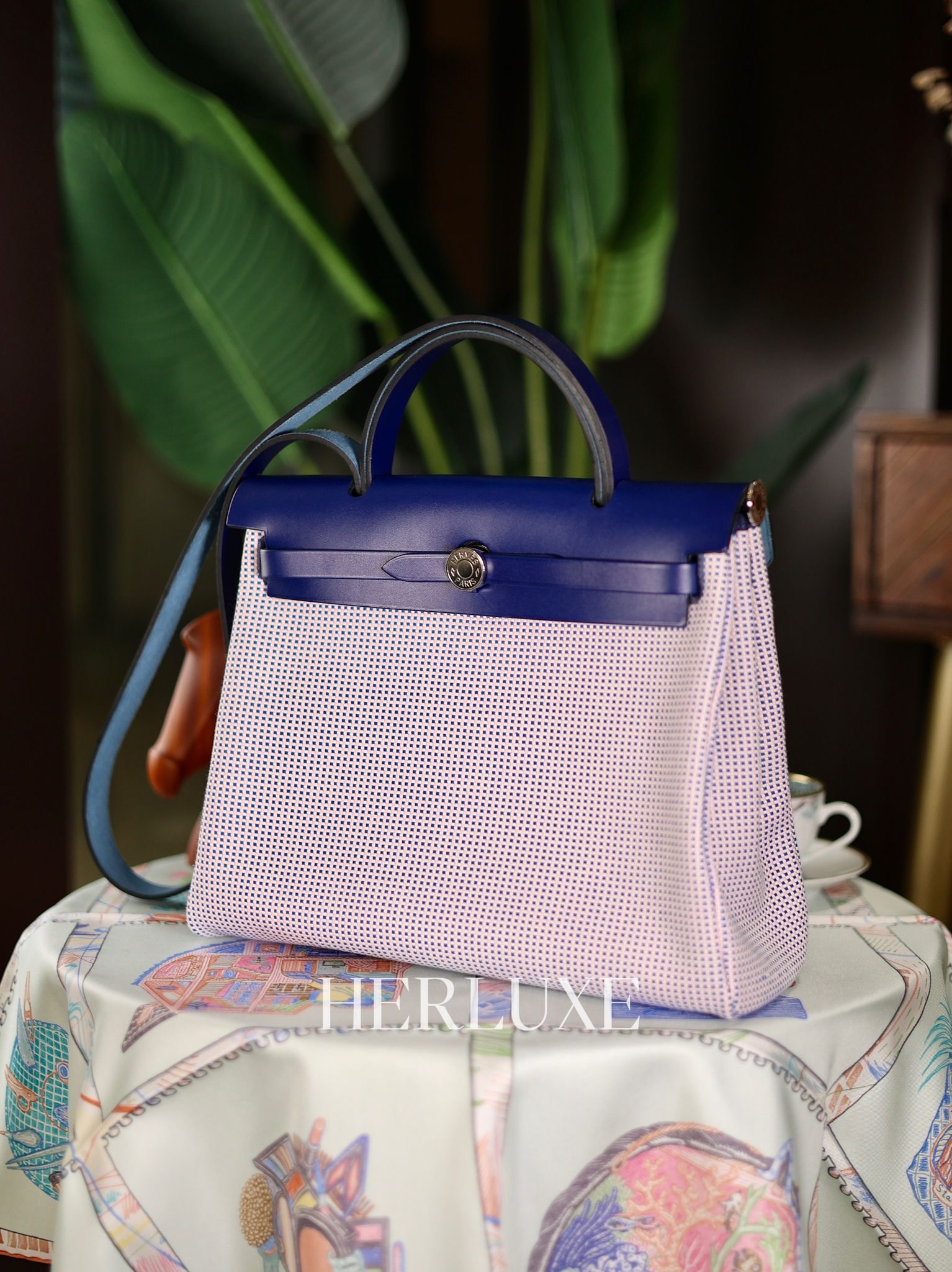 Herbag 31 mauve/ bleu ck canvas Z ( 99% new )