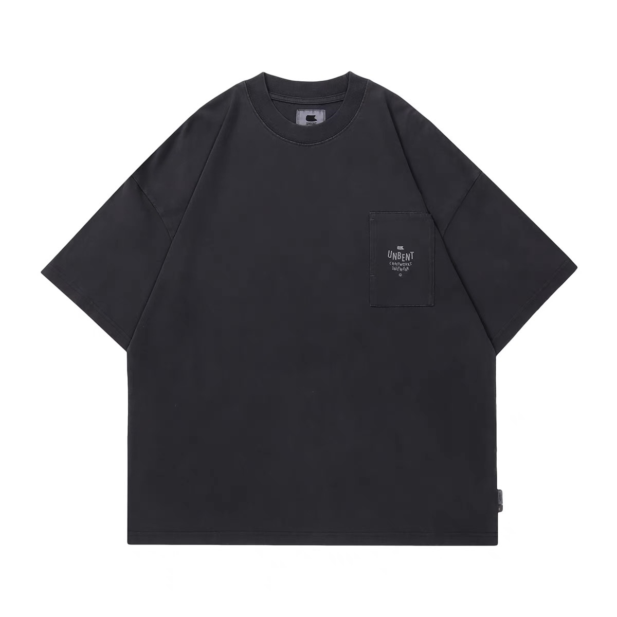 Unbent 水洗做舊印花口袋Tee