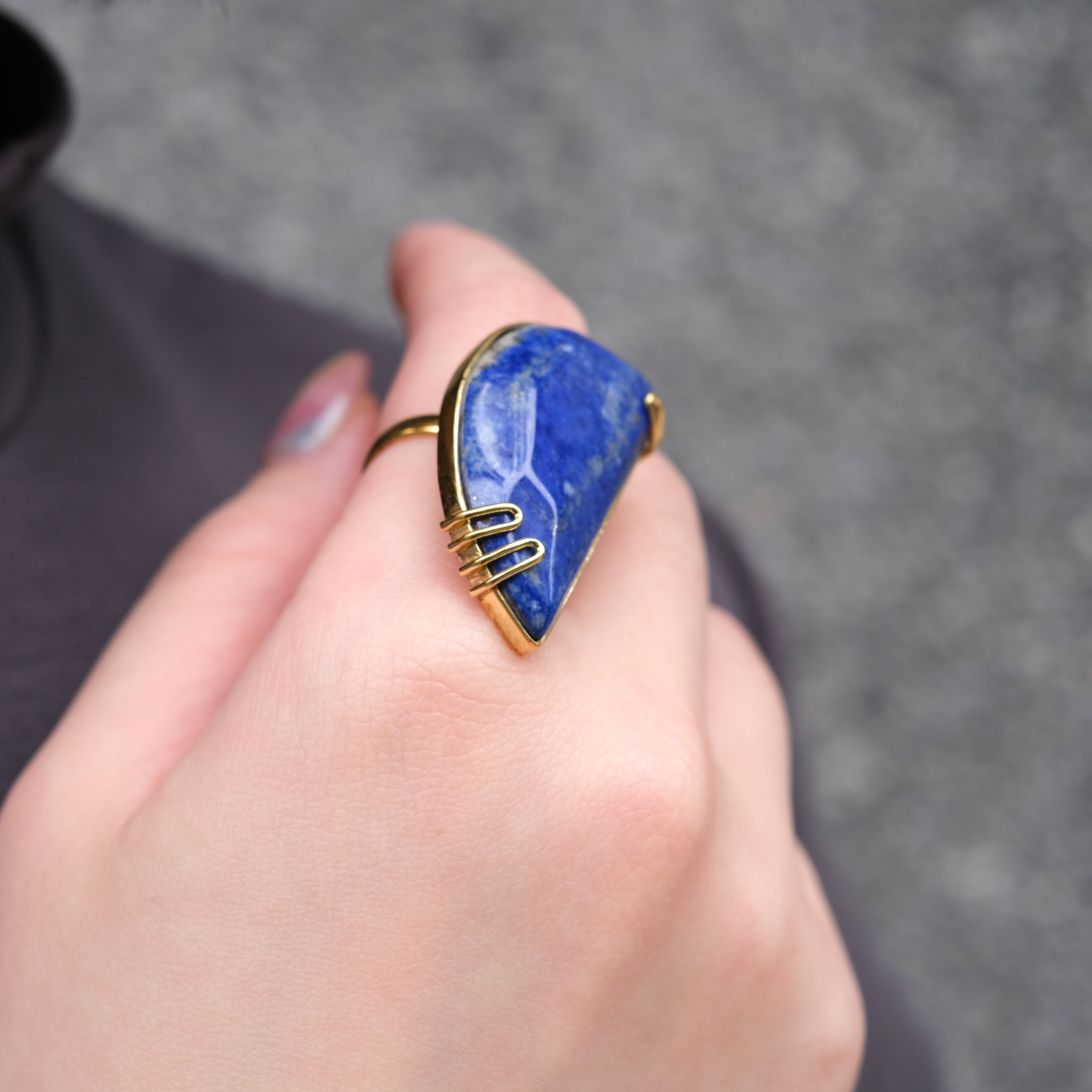 伊斯蘭金工｜sangak 青金石戒指｜阿富汗