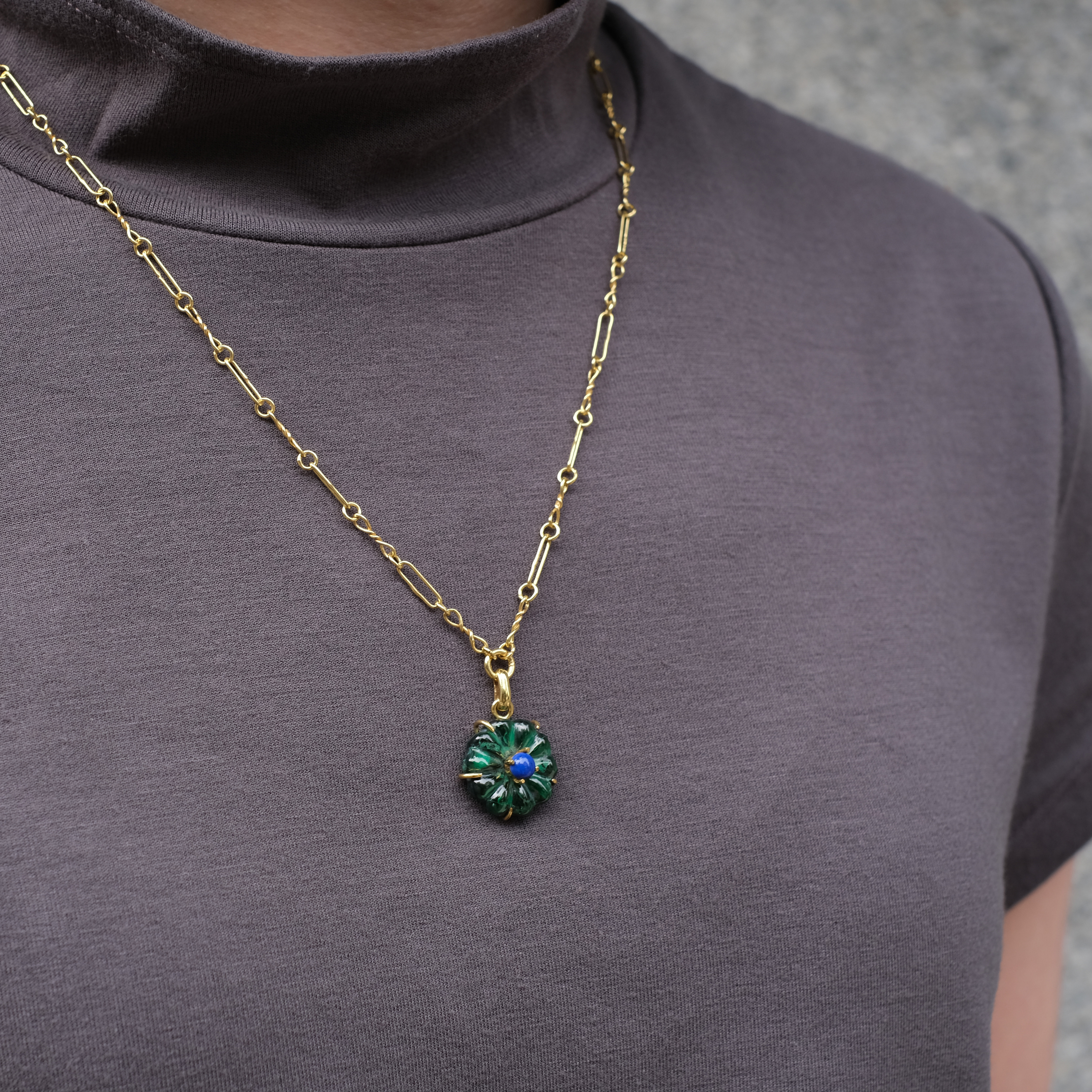 伊斯蘭金工｜friya 孔雀石項鍊 格外品｜阿富汗