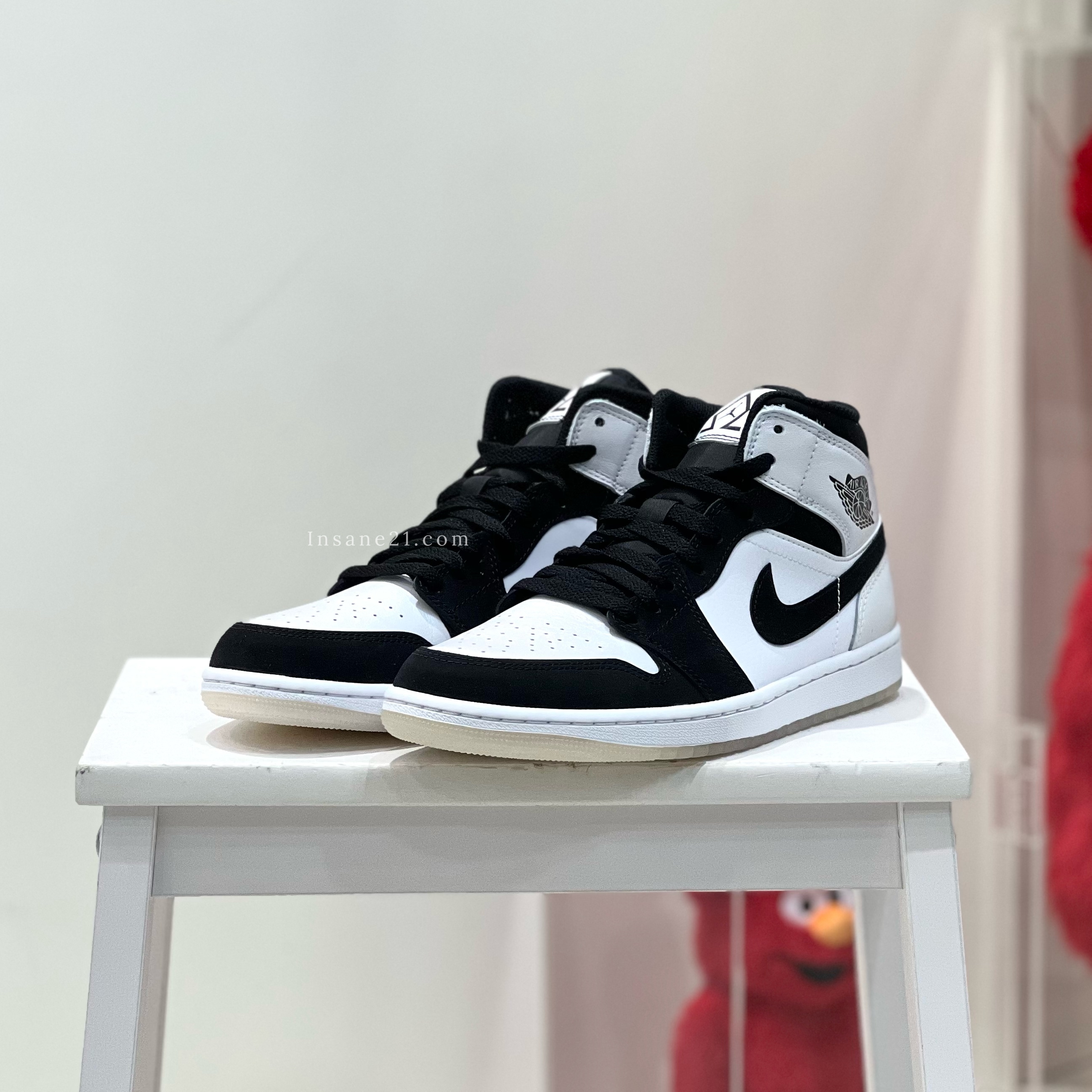 NIKE AIR JORDAN 1 MID "DIAMOND SHORTS" 鑽石黑白熊貓 DH6933-100