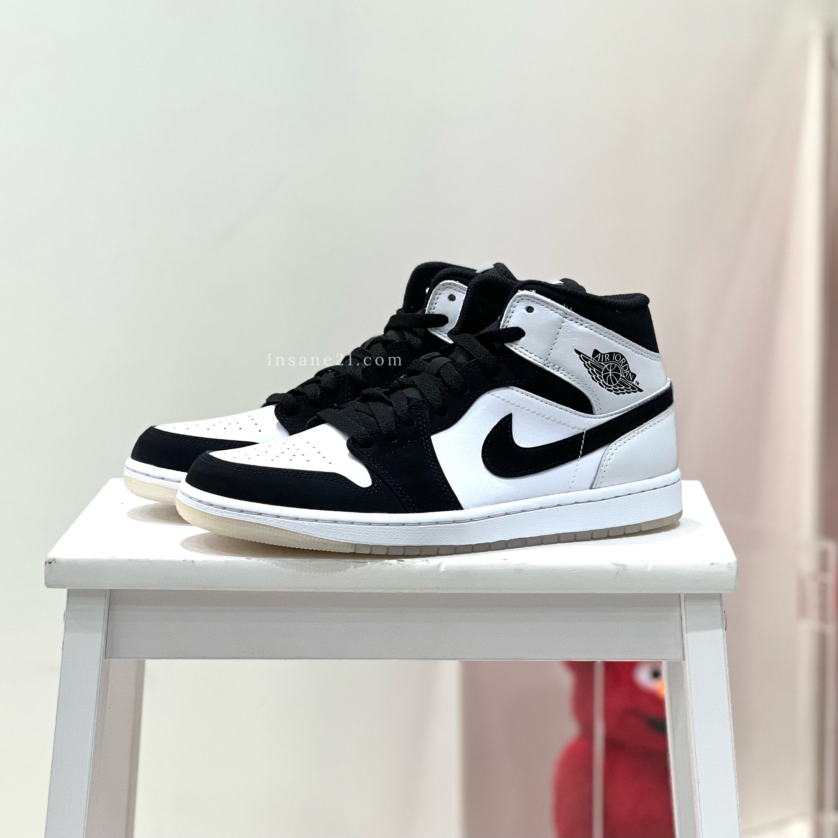 NIKE AIR JORDAN 1 MID "DIAMOND SHORTS" 鑽石黑白熊貓 DH6933-100