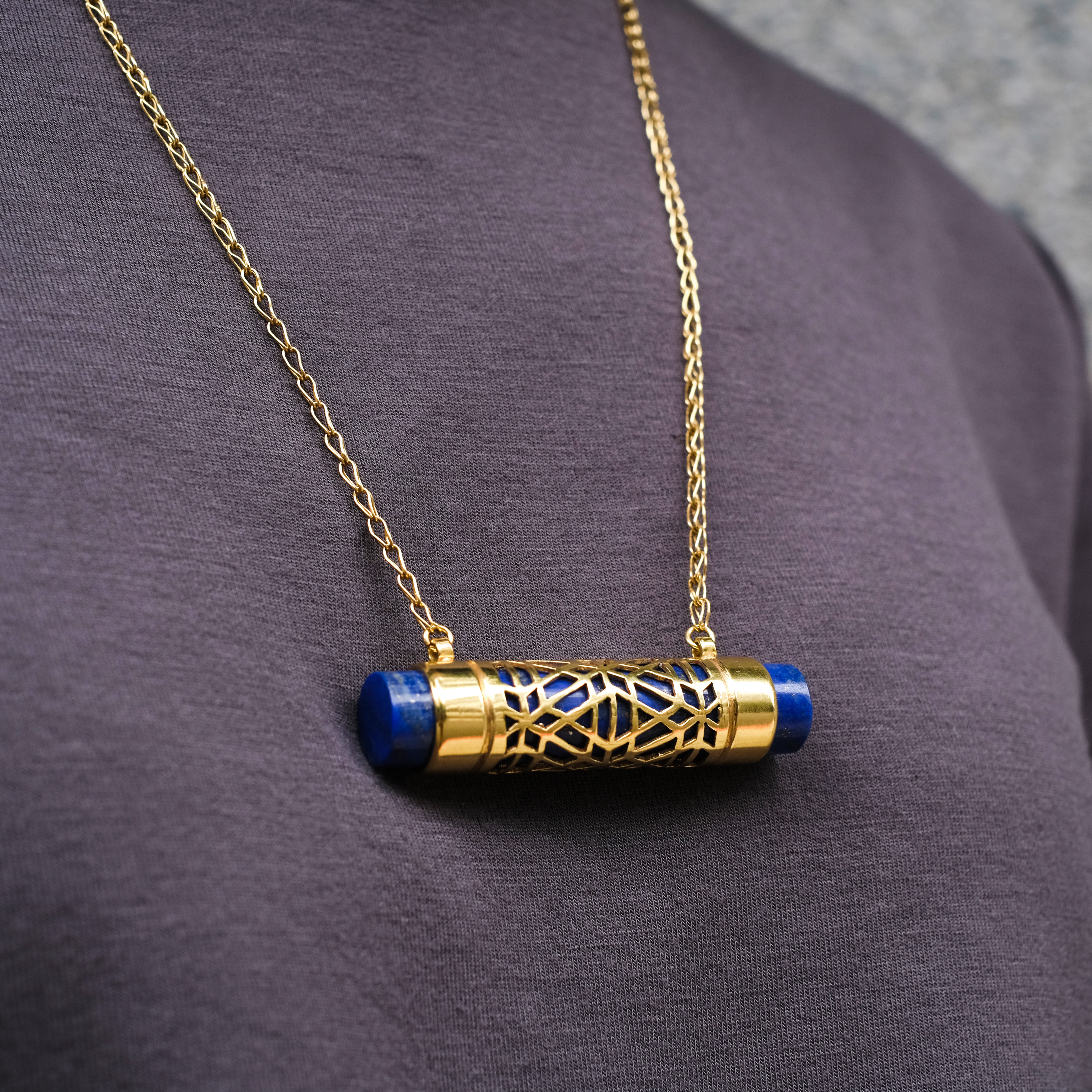 伊斯蘭金工｜shaba bar 青金石墜鍊｜阿富汗