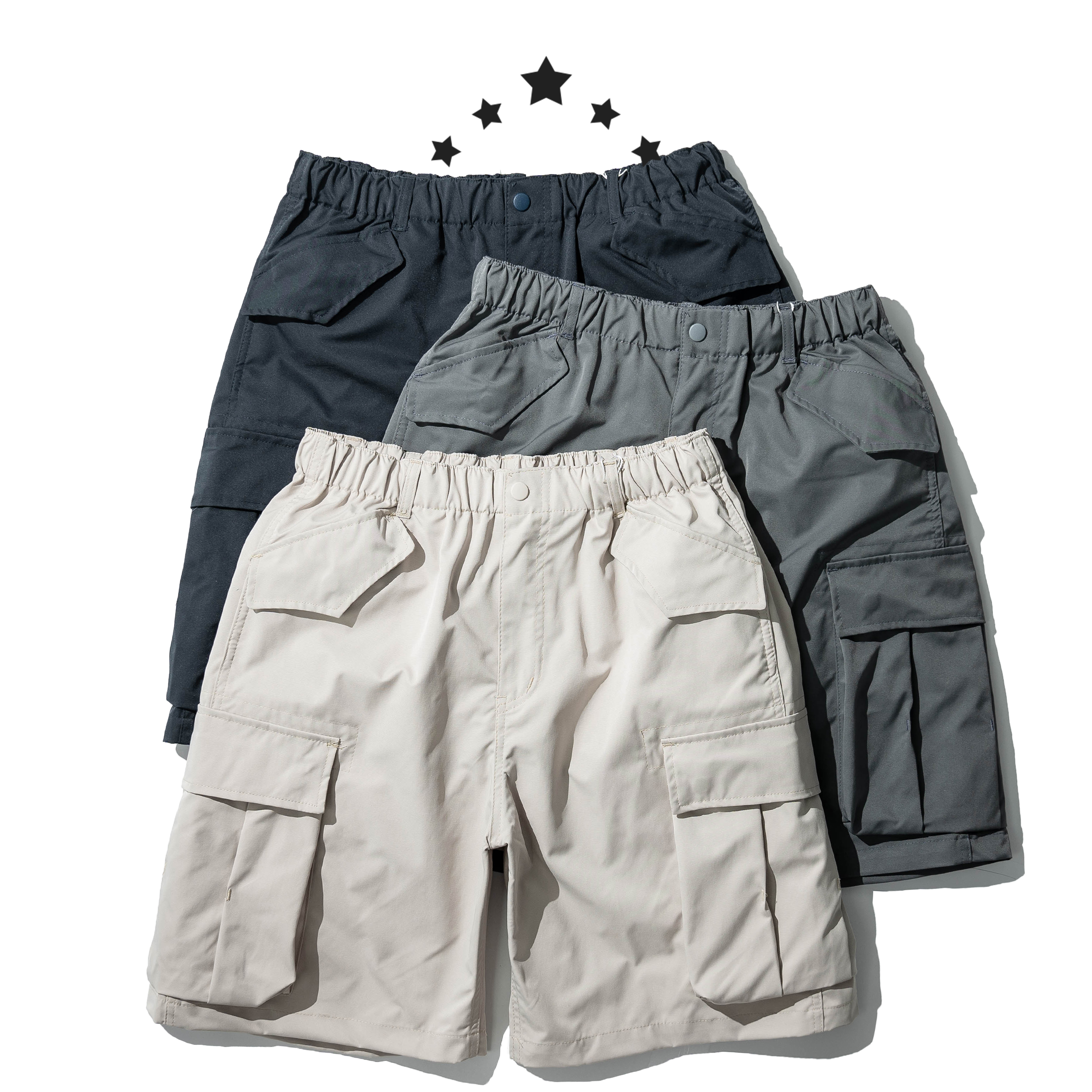 Coolmax Cargo Shorts 尼龍涼感 六口袋軍短褲 [PTR-367]