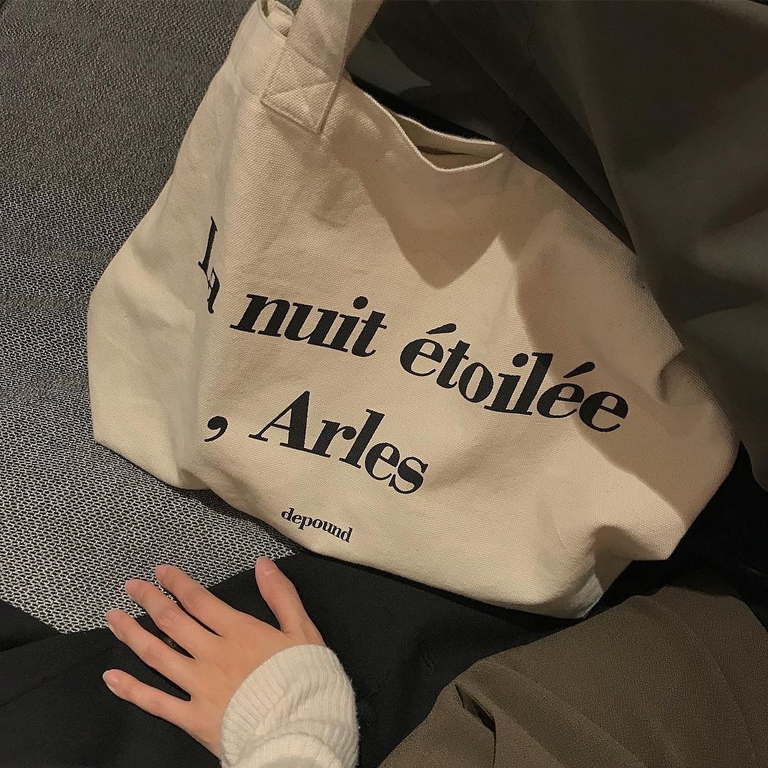 《3909》Lost Chill-Arles字母法式帆布包