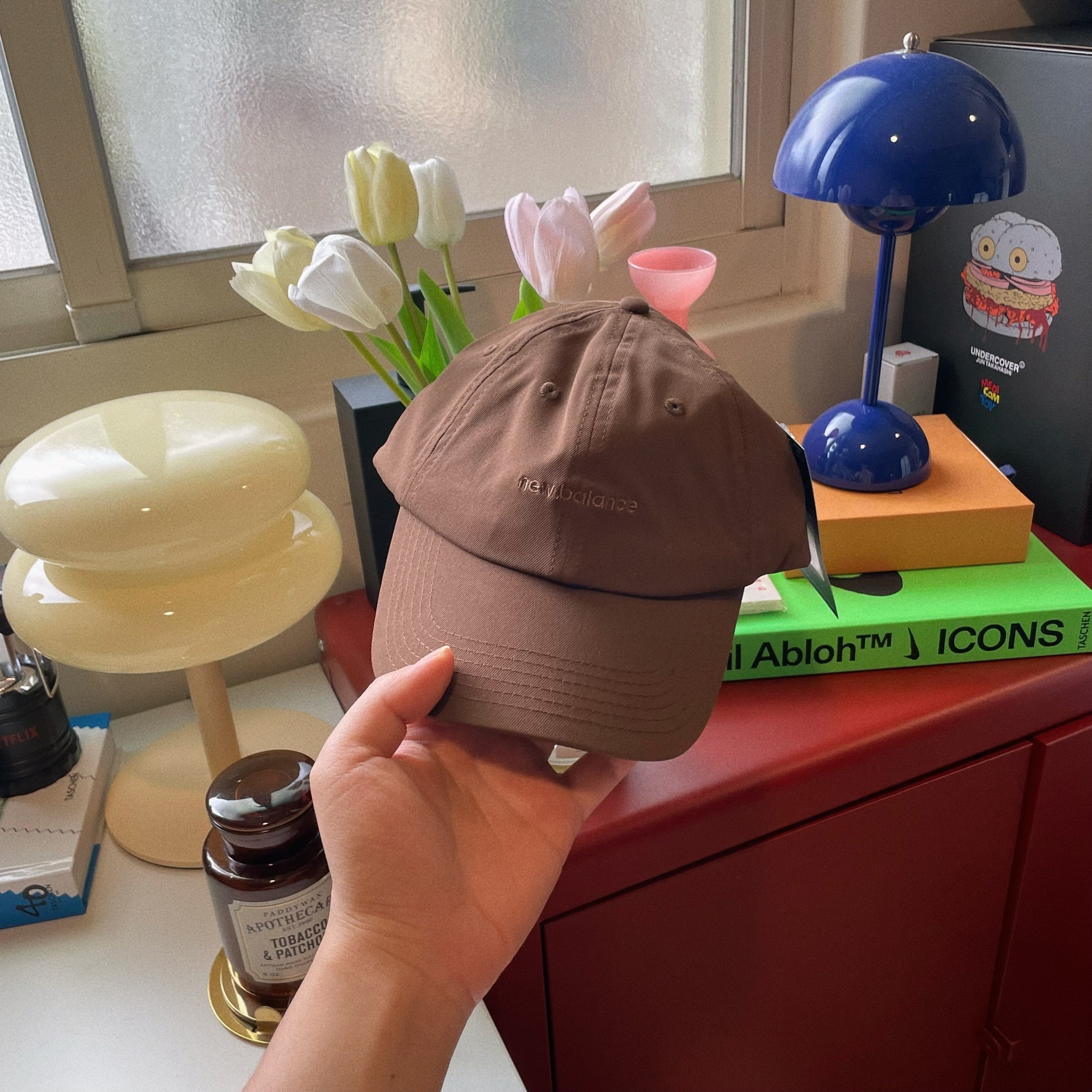 New Balance Linear Logo Hat 美拉德 深棕 巧克力色 刺繡 老帽 LAH21100