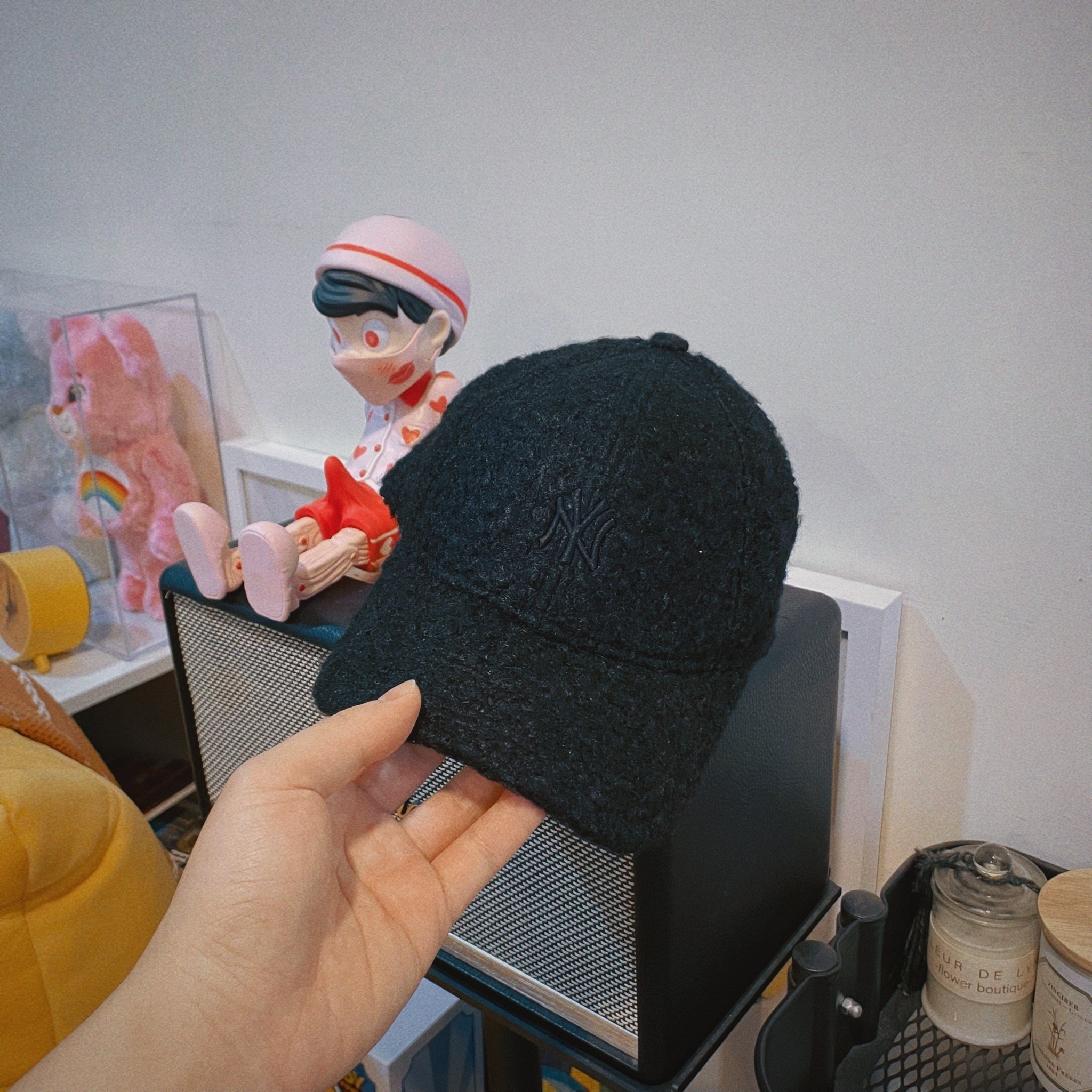 New Era 9forty NY Yankees Sherpa Cap 黑色 全黑化 羊羔毛 洋基 棒球帽 帽子 老帽