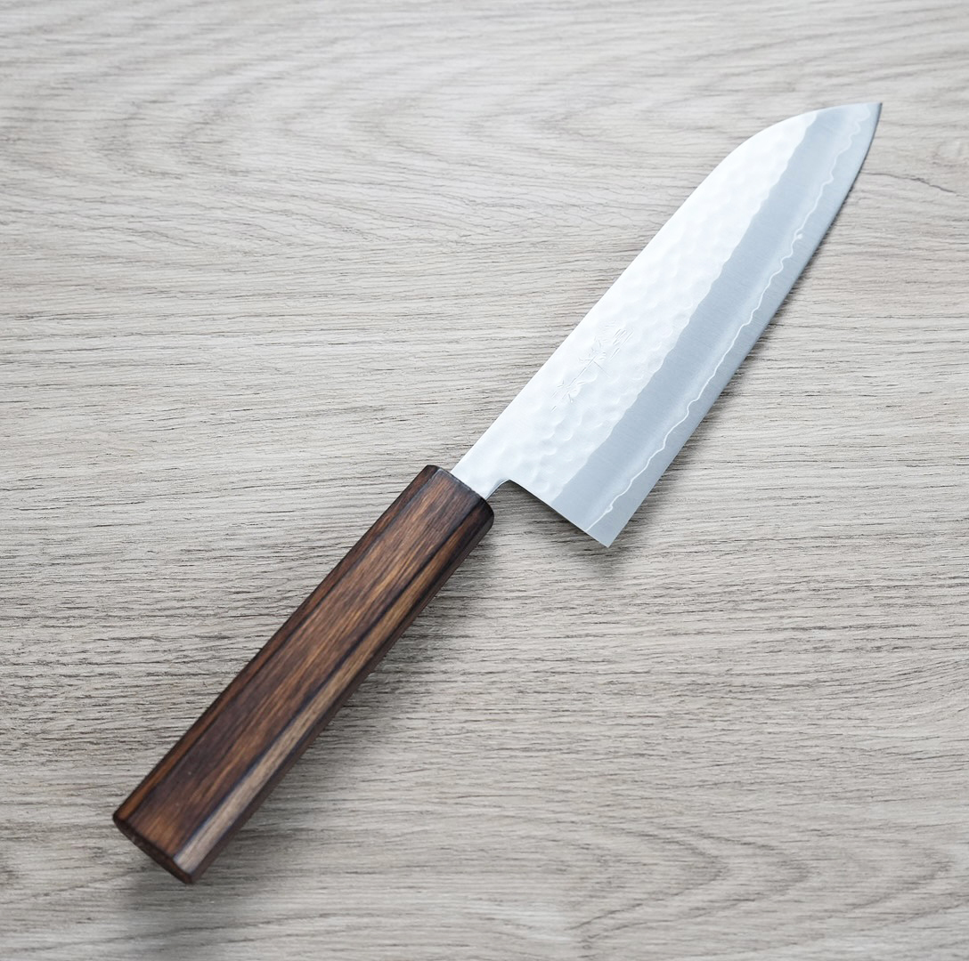 增谷訓生 三德刀 170mm VG1鋼 鎚目 樫木和柄