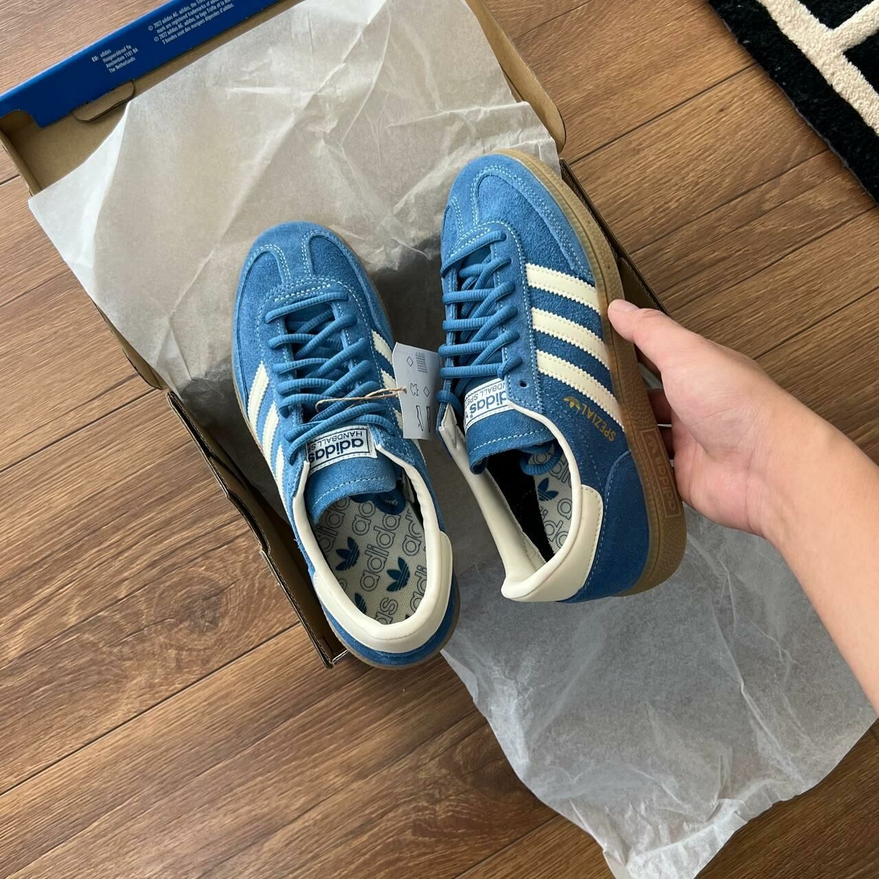 Adidas Originals Handball Spezial 牛仔藍 外縫線 男女 復古鞋 德訓鞋 IG6194