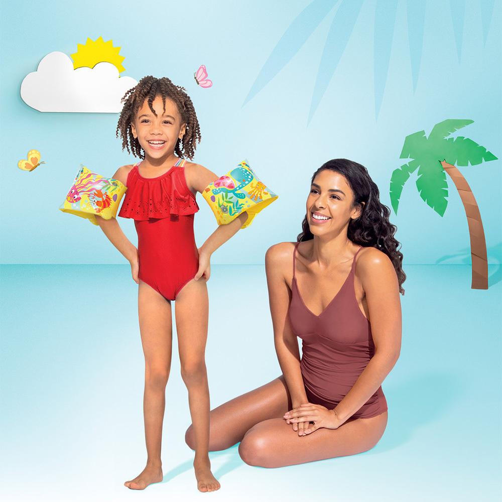 海底動物充氣臂圈 - 黃