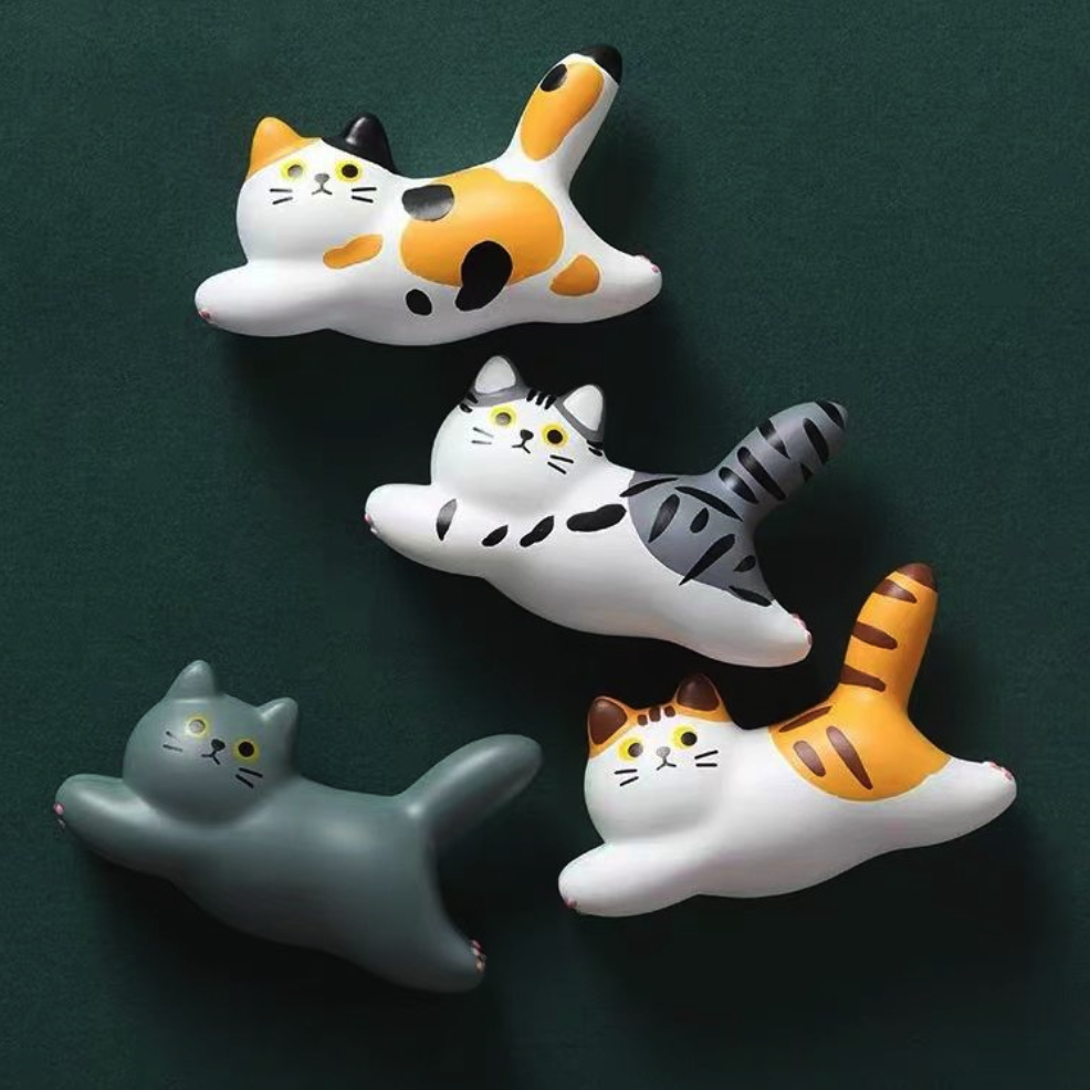 《33150》奔跑貓咪磁鐵(二代)4款