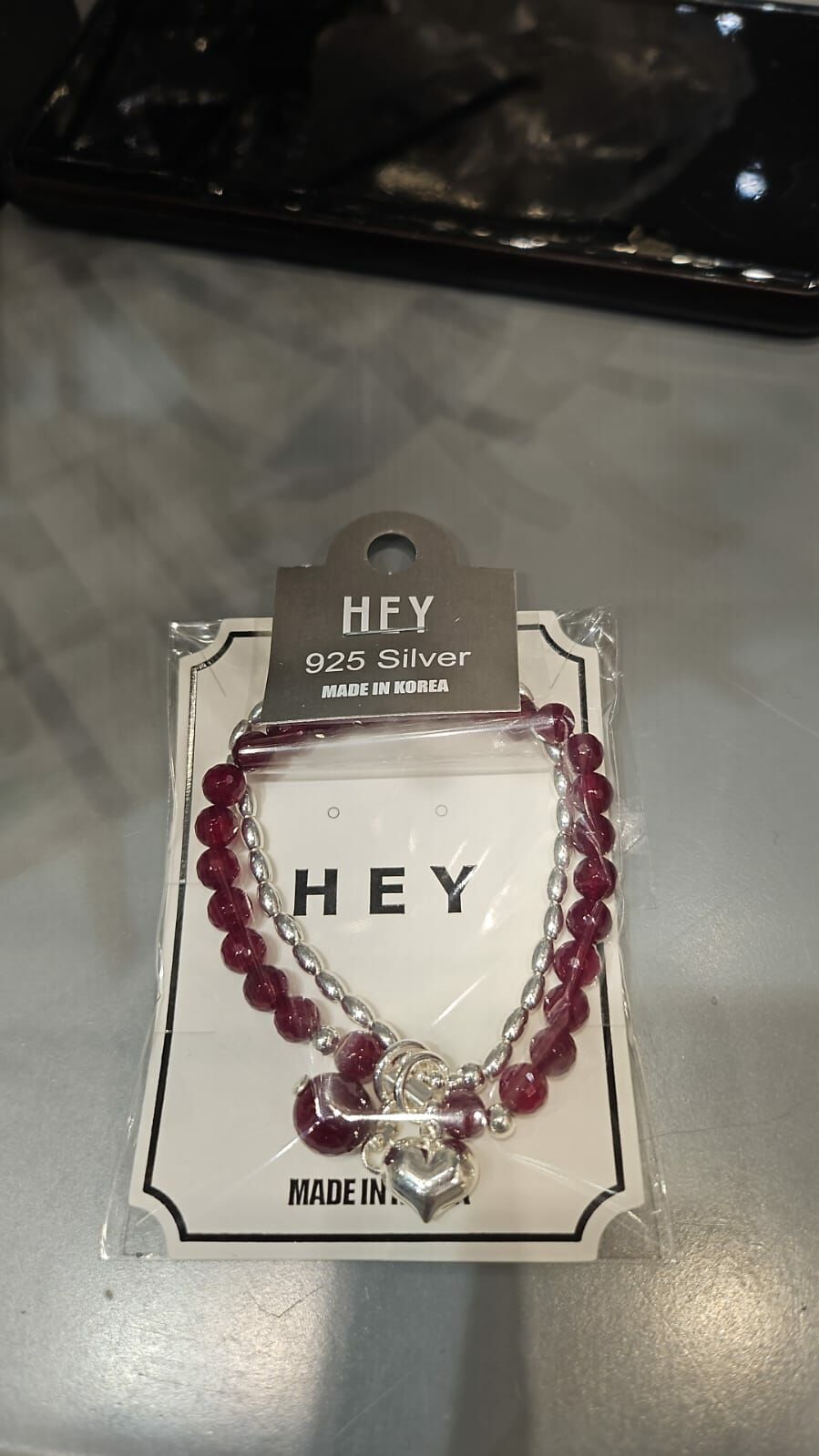 HM2439 雙練紅色串珠手鍊