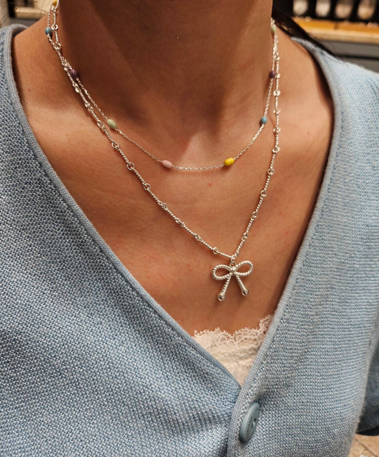 HM2443 圈練蝴蝶結頸鍊