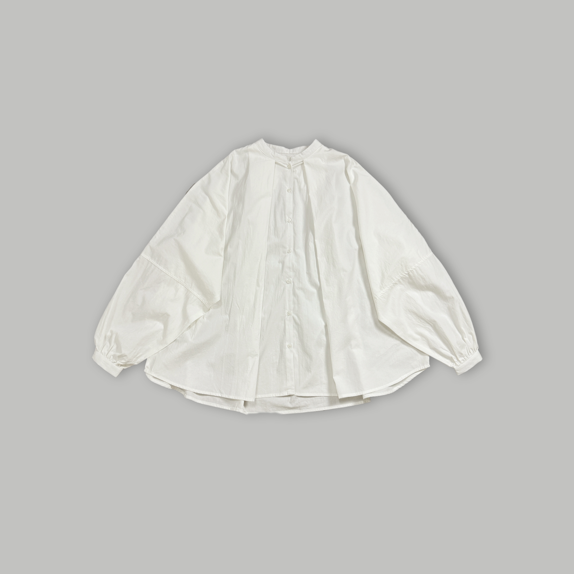 J.P.L. 立領澎袖解構傘形襯衫