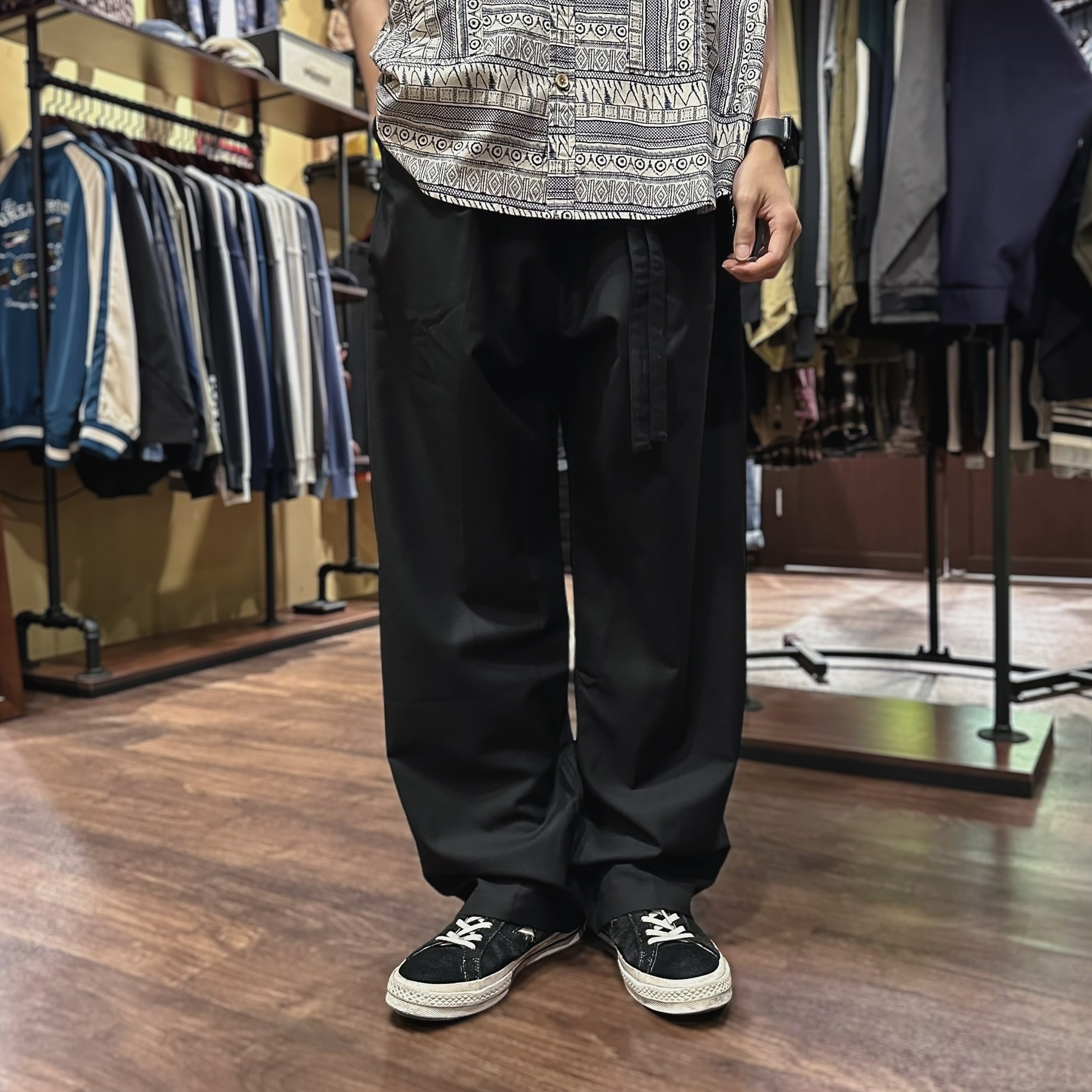 西裝簡約飄帶休閒褲