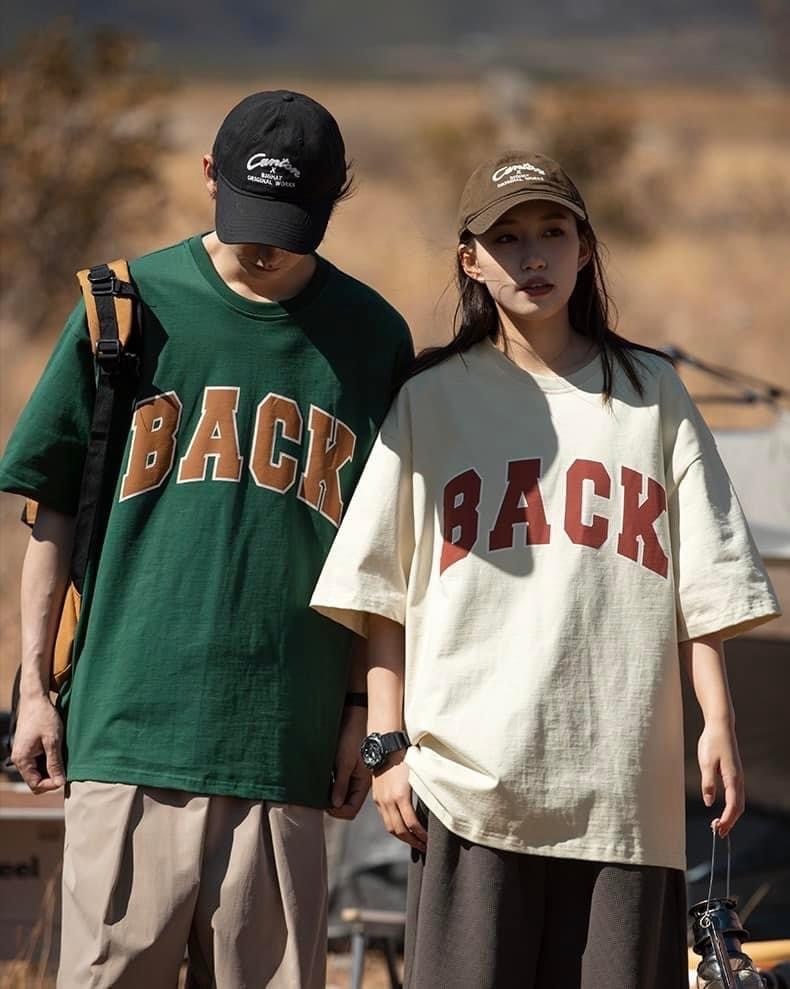 <任選兩件免運>Nature BACK圖案 寬鬆落肩 短tee 圓領T 共六色