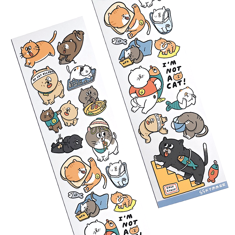 ssktmmee Clear Sticker－No Cat Allowed (Thai Stationery Brand)