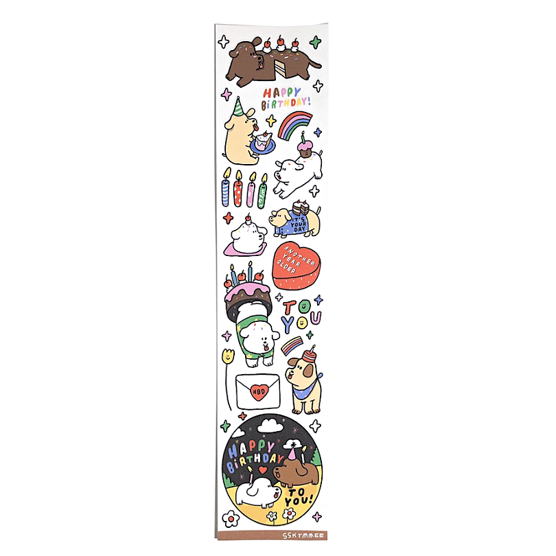 ssktmmee Clear Sticker－Birthday (Thai Stationery Brand)