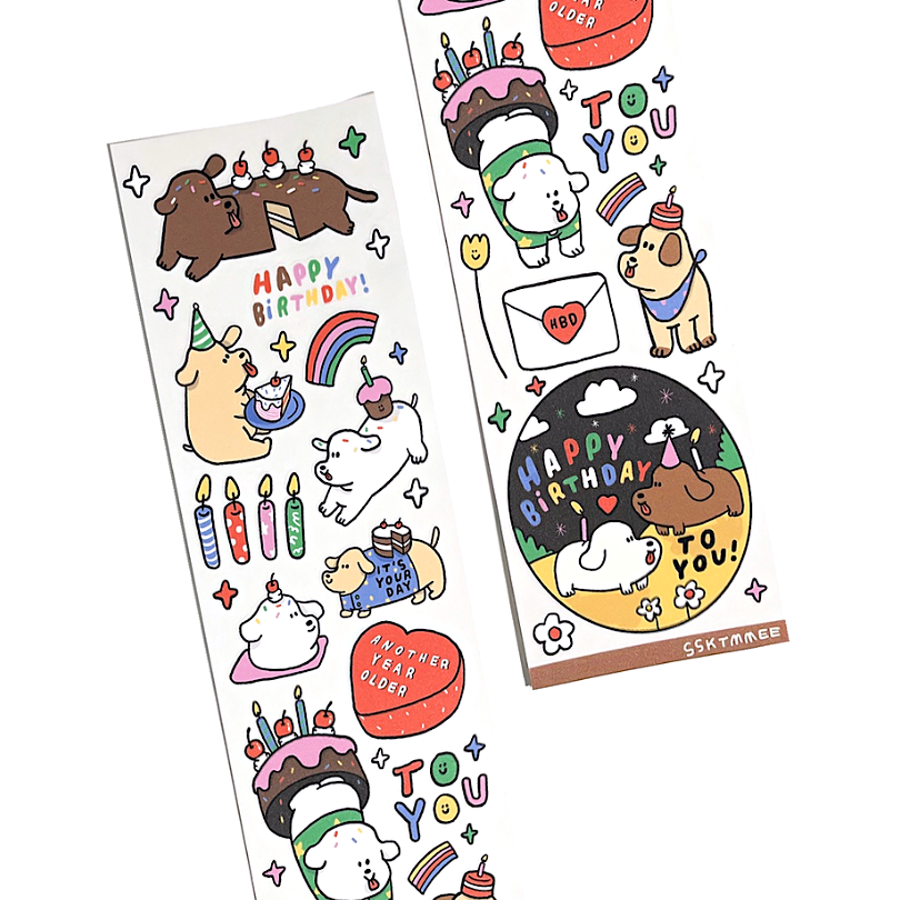 ssktmmee Clear Sticker－Birthday (Thai Stationery Brand)