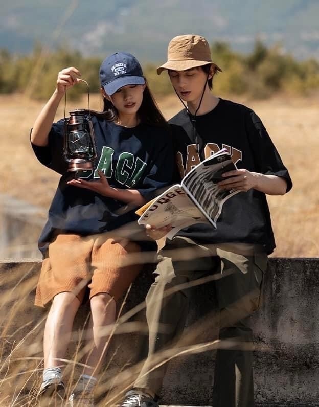 <任選兩件免運>Nature BACK圖案 寬鬆落肩 短tee 圓領T 共六色