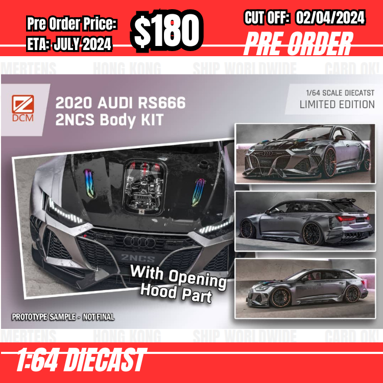 RS-$180  * DCM * 1:64 RS6 Avant 2NCS Silver Grey [OD01/04]