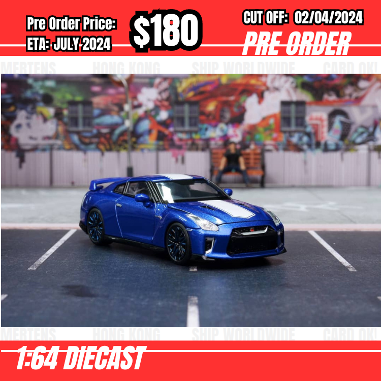RS-$180  * Motorhelix * 1:64 Nissan GTR R35 50th Anniversary Blue [OD01/04]