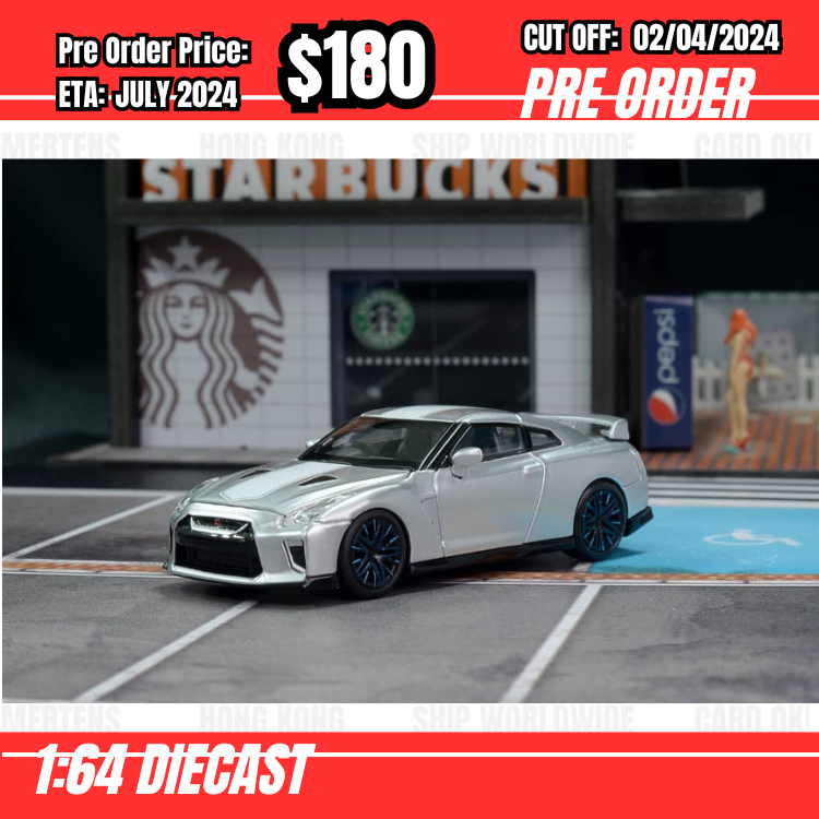 RS-$180  * Motorhelix * 1:64 Nissan GTR R35 50th Anniversary Silver [OD01/04]
