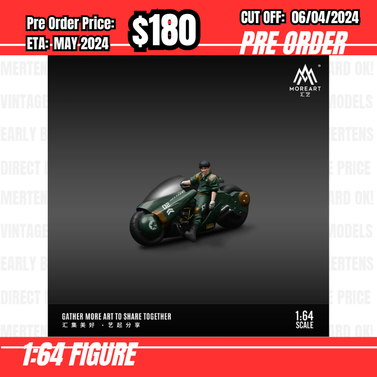 RS-$180  * Moreart * 1:64 Figure - Akira Motorcycle Black [OD01/04]