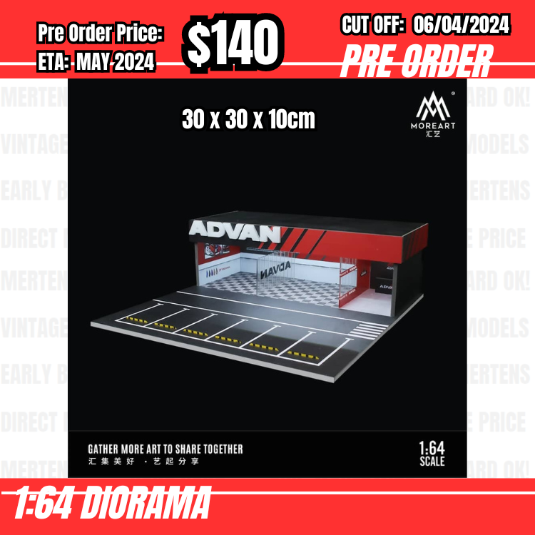 RS-$140  * Moreart * 1:64 Diorama - Advan Tuning shop [OD01/04]