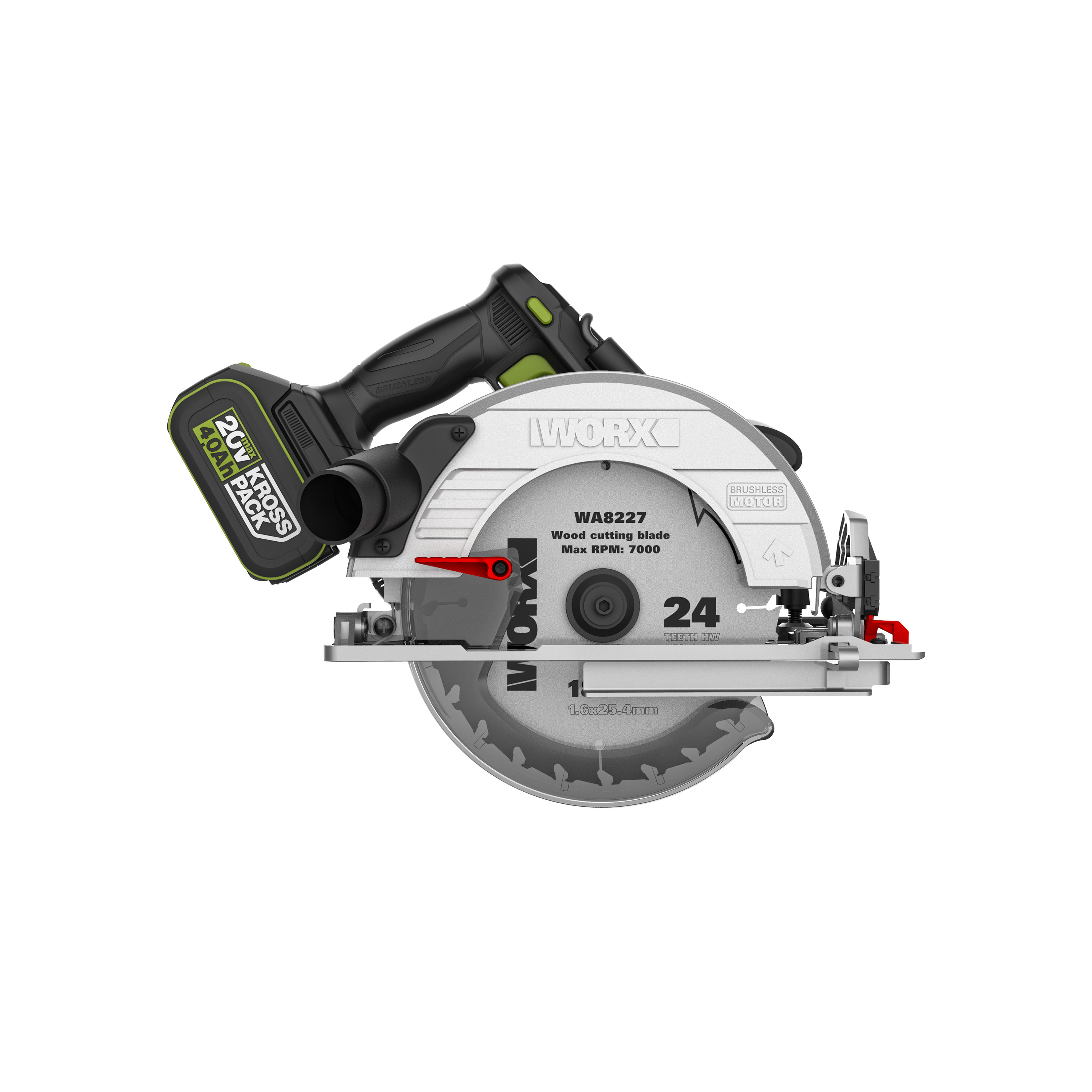 WORX WU538H.9 20V 185mm 無刷電圓鋸 (淨機)