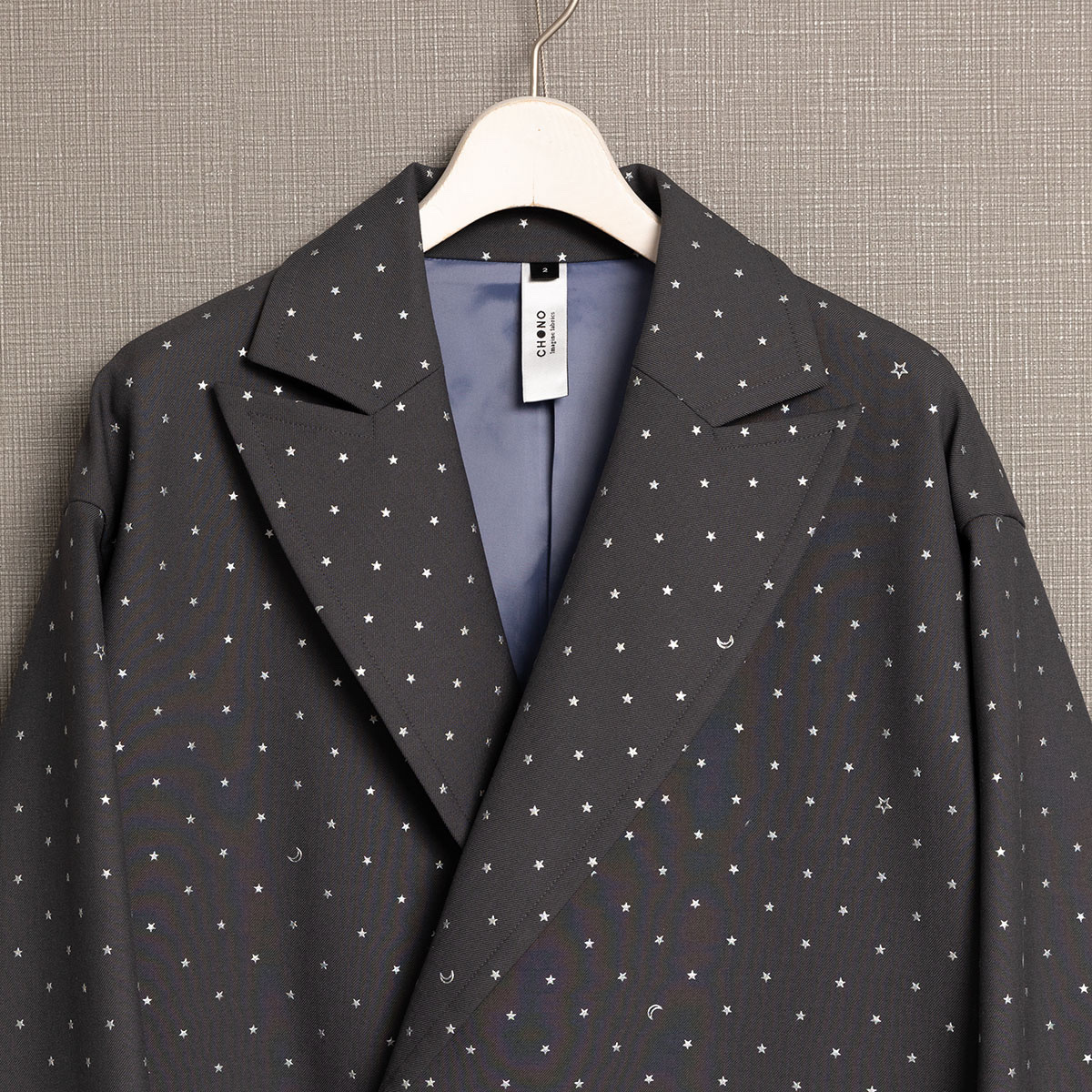 CHONO經典星柄西裝外套（灰）