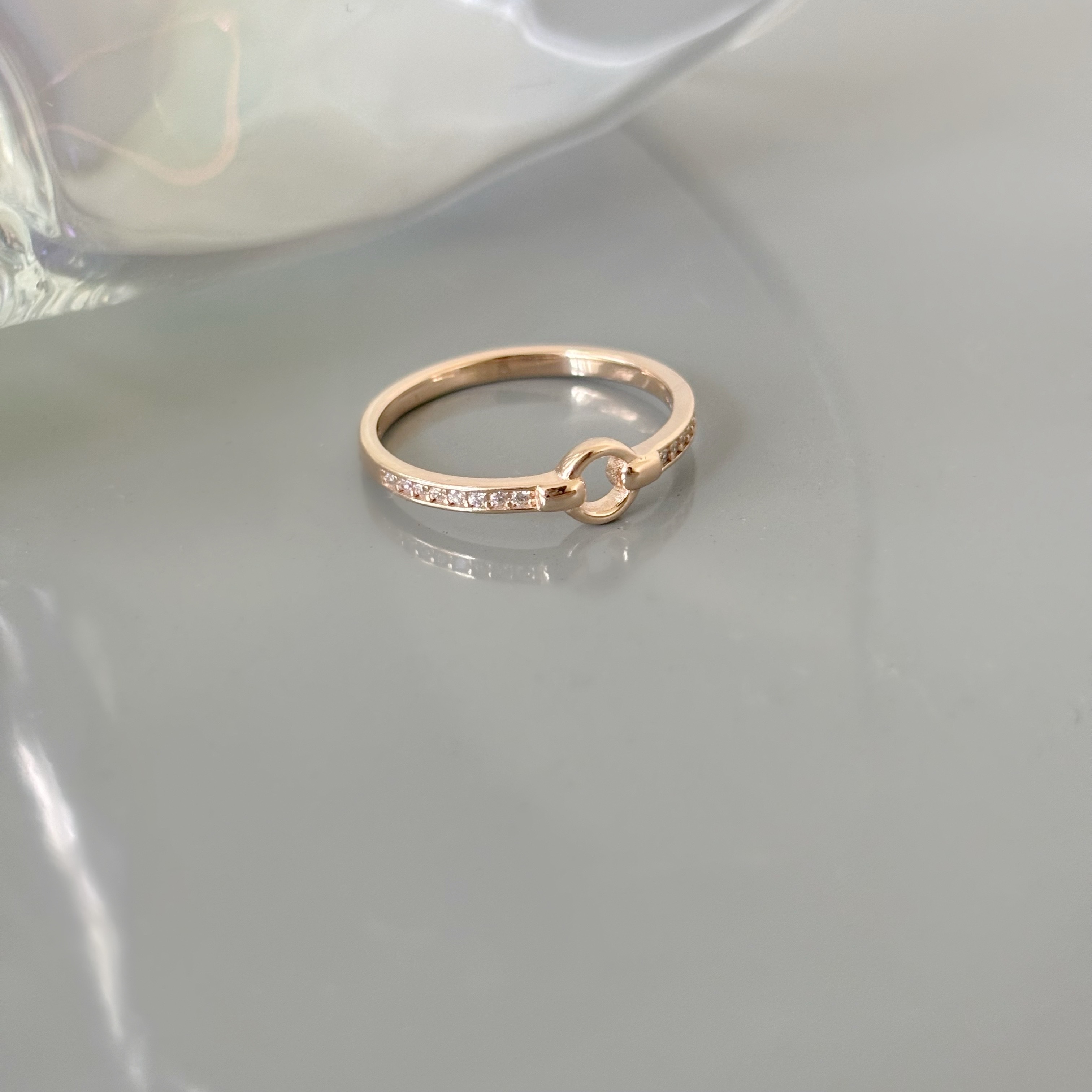 簡約圈圈鋯石戒指