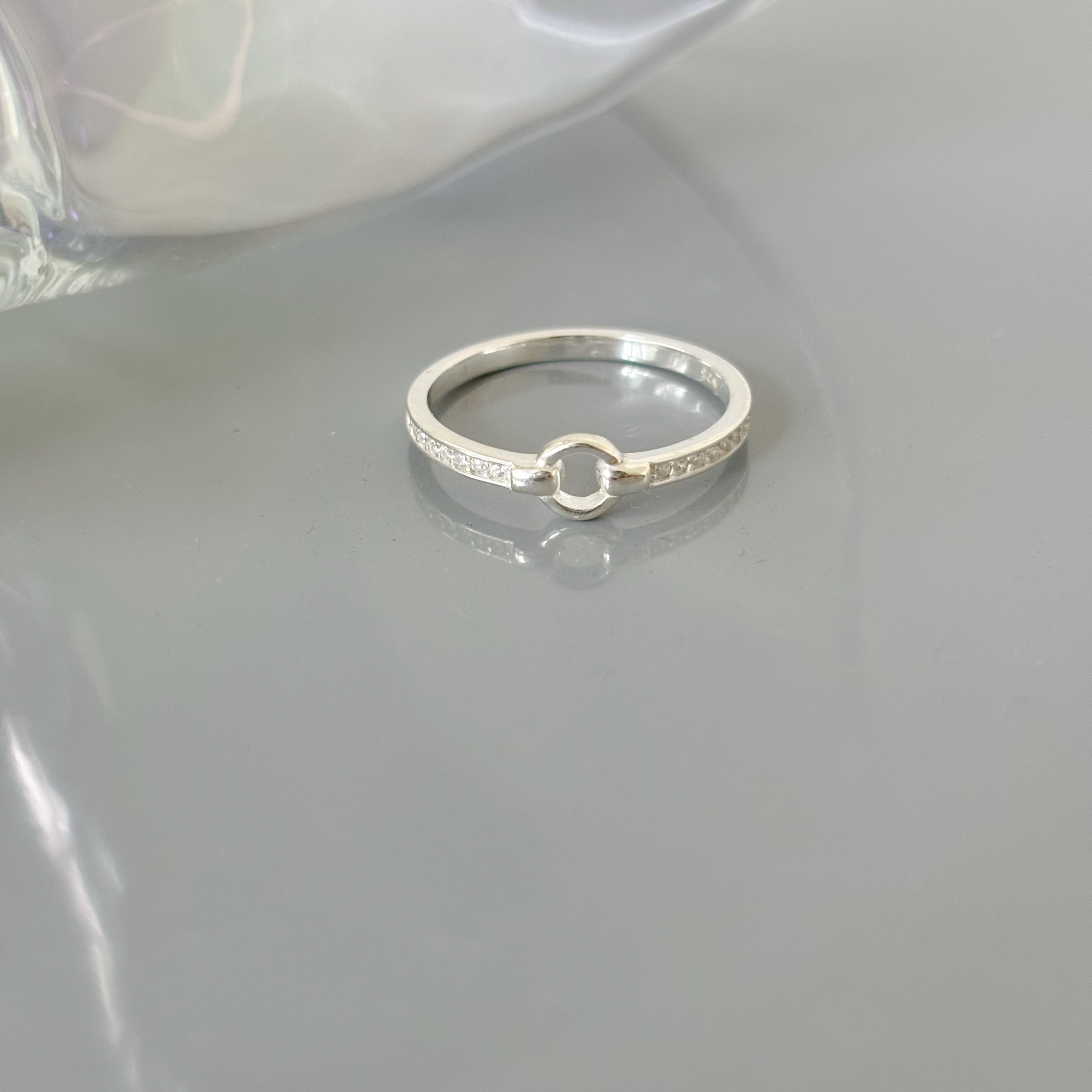 簡約圈圈鋯石戒指