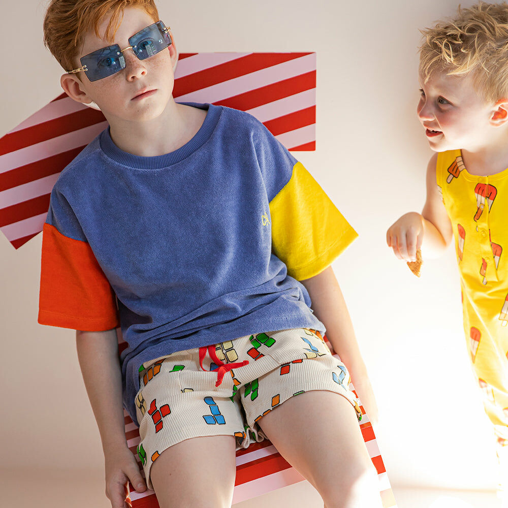 荷蘭CarlijnQ 莫代爾棉魔術方塊短褲 - Blox