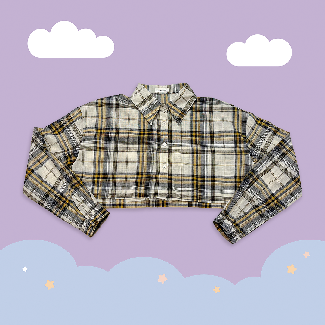 こ♡こ 短版格紋襯衫