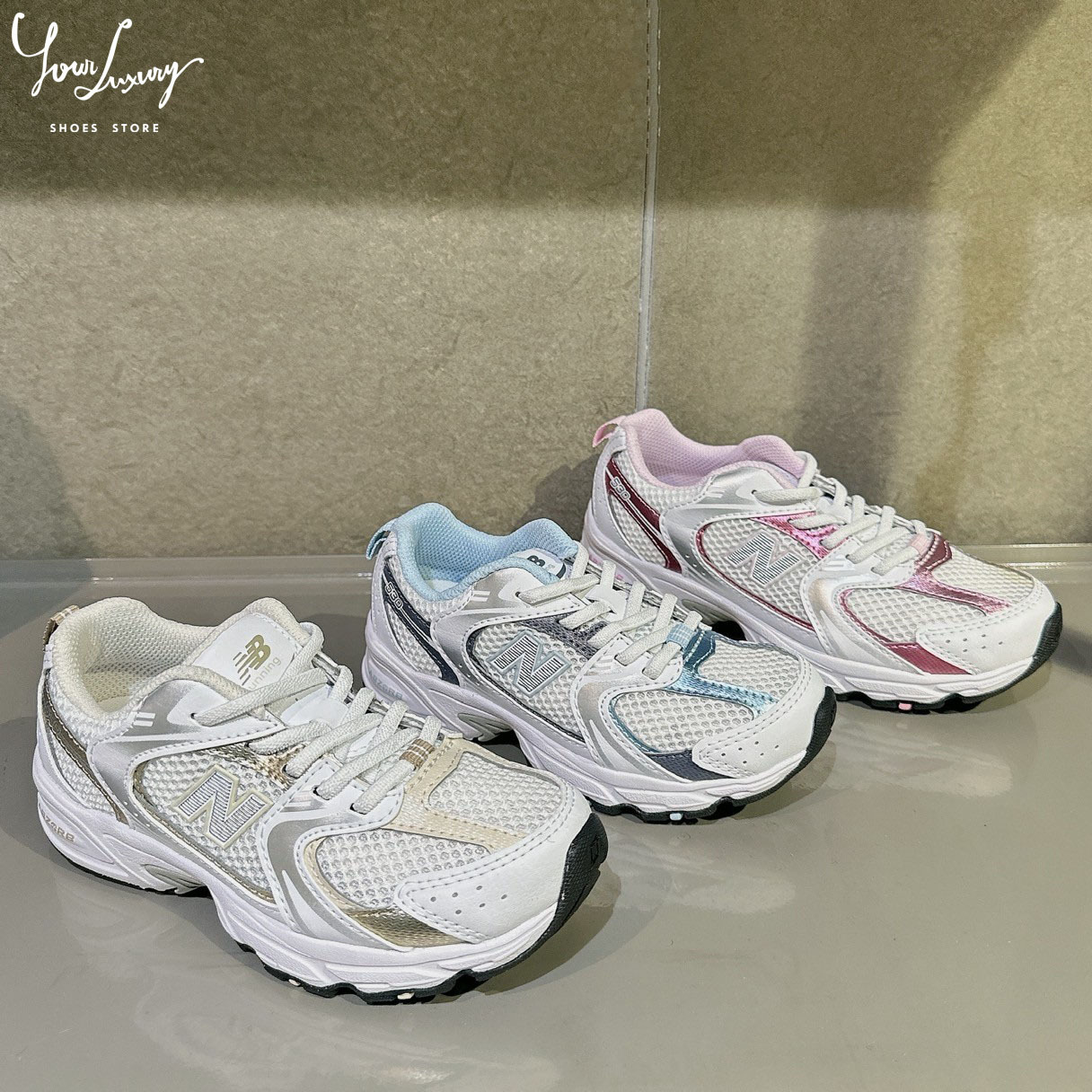 【Luxury】NEW BALANCE 530 親子款 金銀 寶寶藍 水藍 亮粉 雷射反光配色 中童 女鞋 球鞋