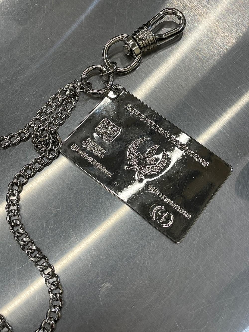 韓國 街頭 銀卡 掛件 鍊條 鑰匙扣