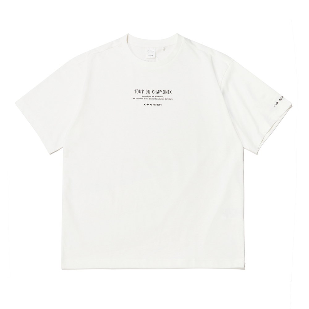 【EIDER】男排汗快乾短袖印花上衣 / 24EDMM24268-[白、海軍藍]