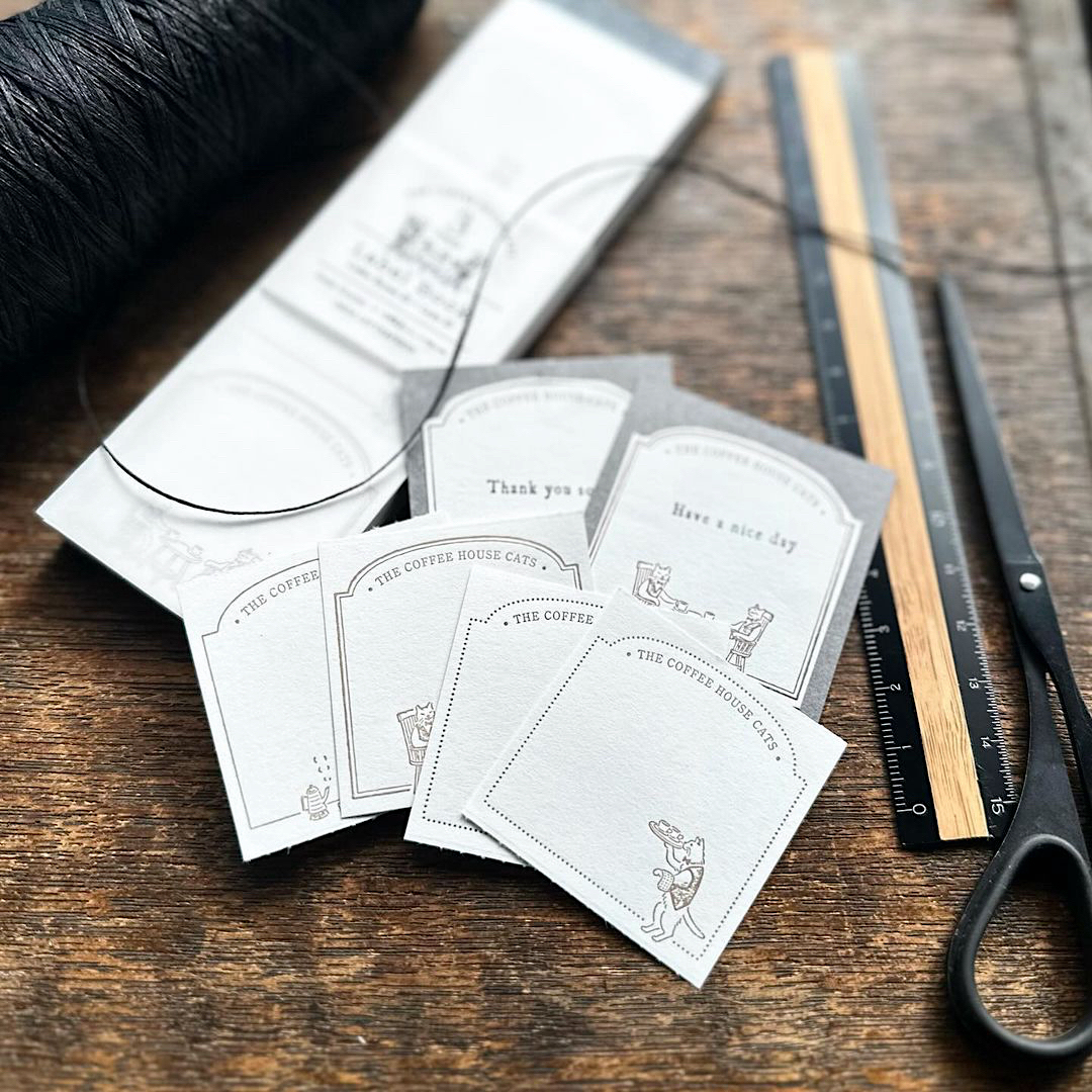 Oeda Letterpress x Rakui Hana x Gute Gouter Label Book | **3 pcs for each color, total 6 sheets**