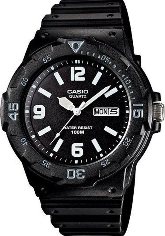 萬年鐘錶 - CASIO  卡西歐  潛水風格簡約休閒款男錶 MRW-200H-1B2  錶徑 : 44.6MM